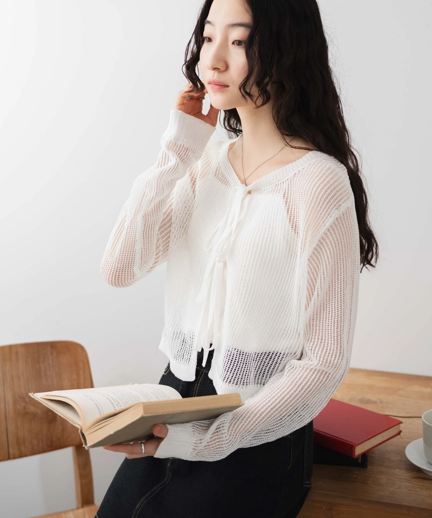 スパンコールメッシュニットカーデ - Image 11