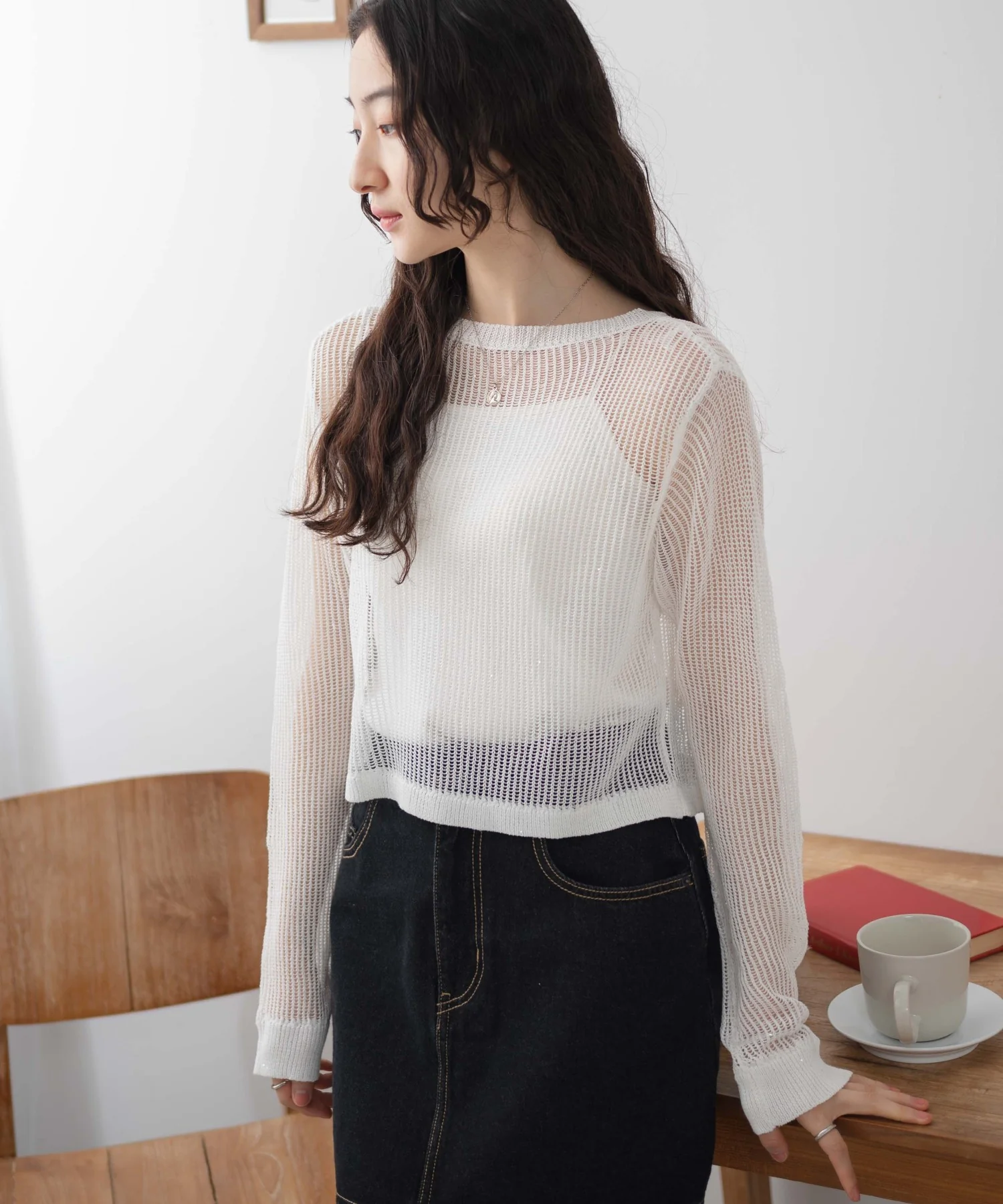 スパンコールメッシュニットカーデ - Image 13