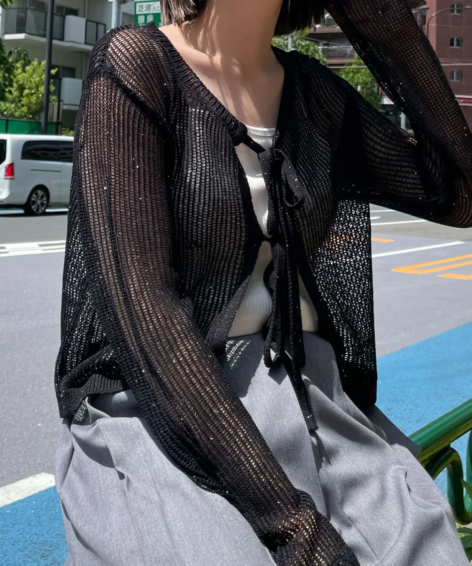 スパンコールメッシュニットカーデ - Image 15