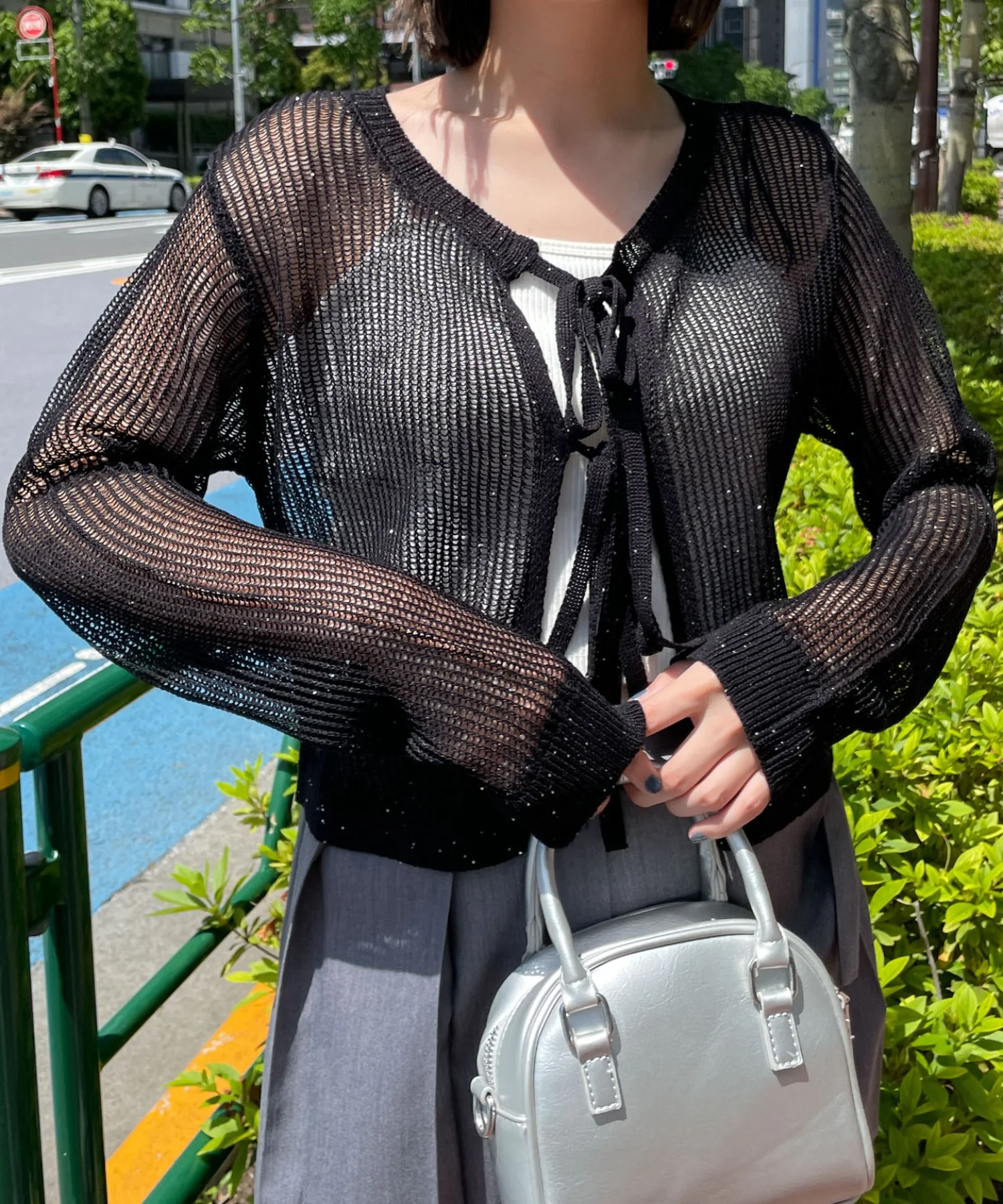 スパンコールメッシュニットカーデ - Image 16