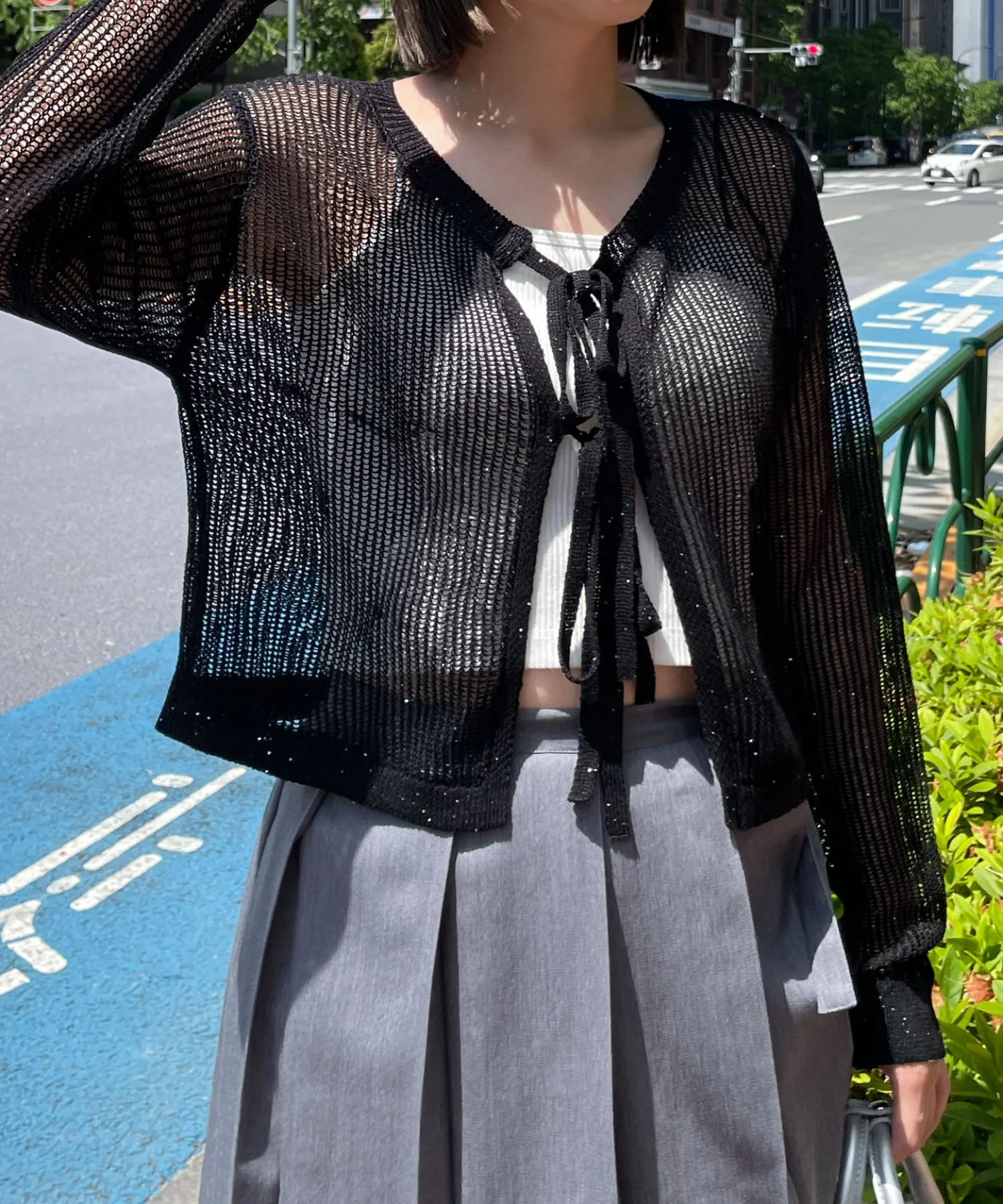 スパンコールメッシュニットカーデ - Image 17