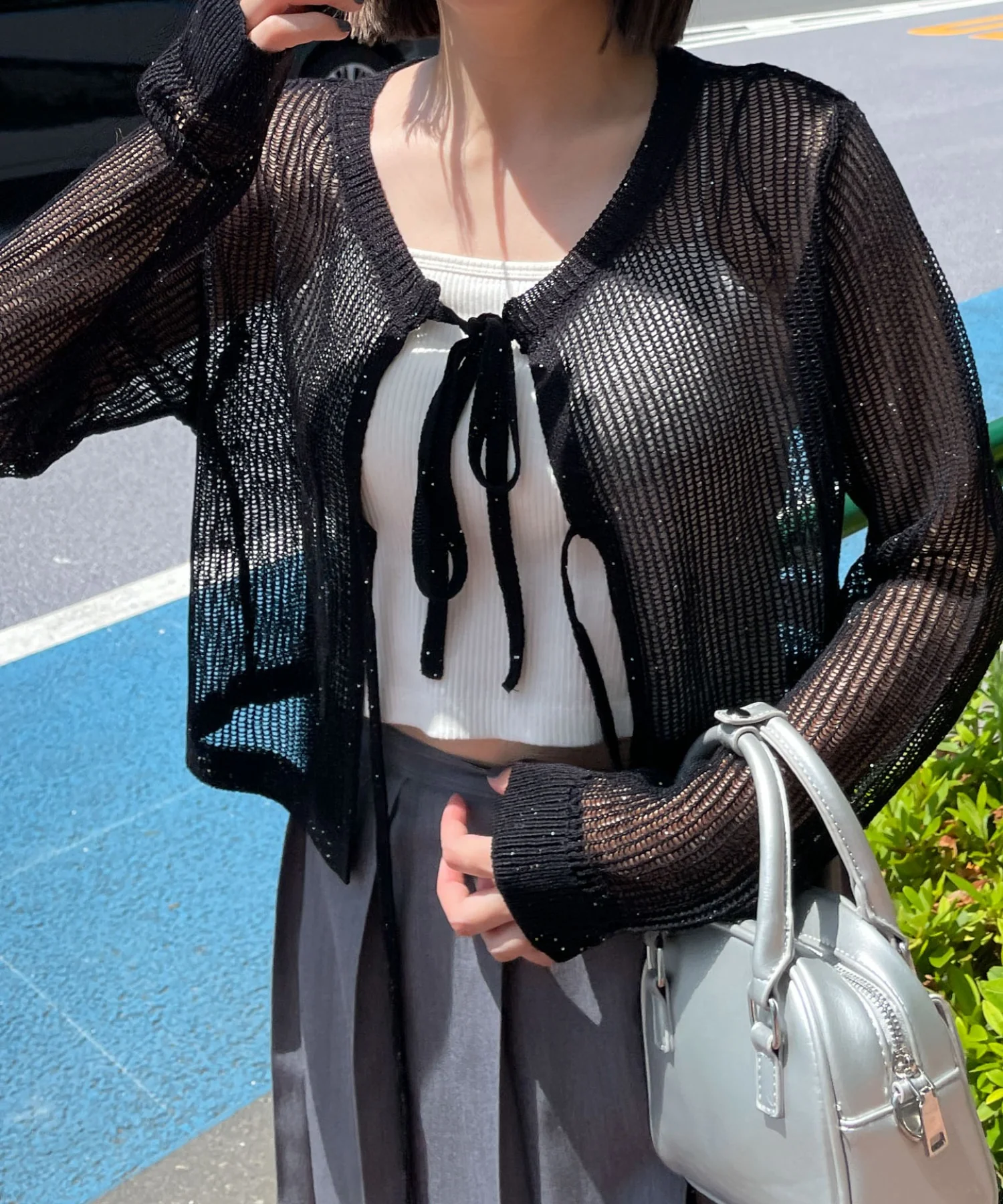 スパンコールメッシュニットカーデ - Image 18
