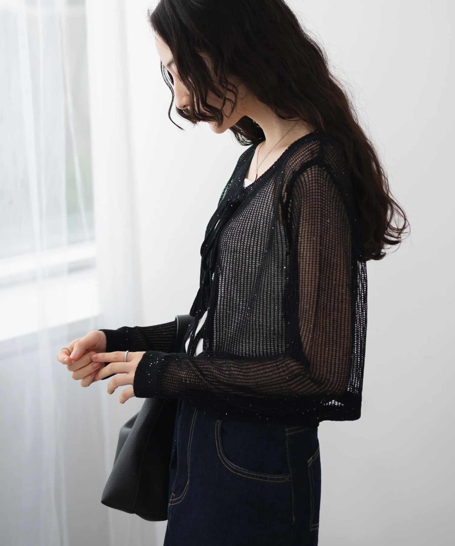 スパンコールメッシュニットカーデ - Image 21