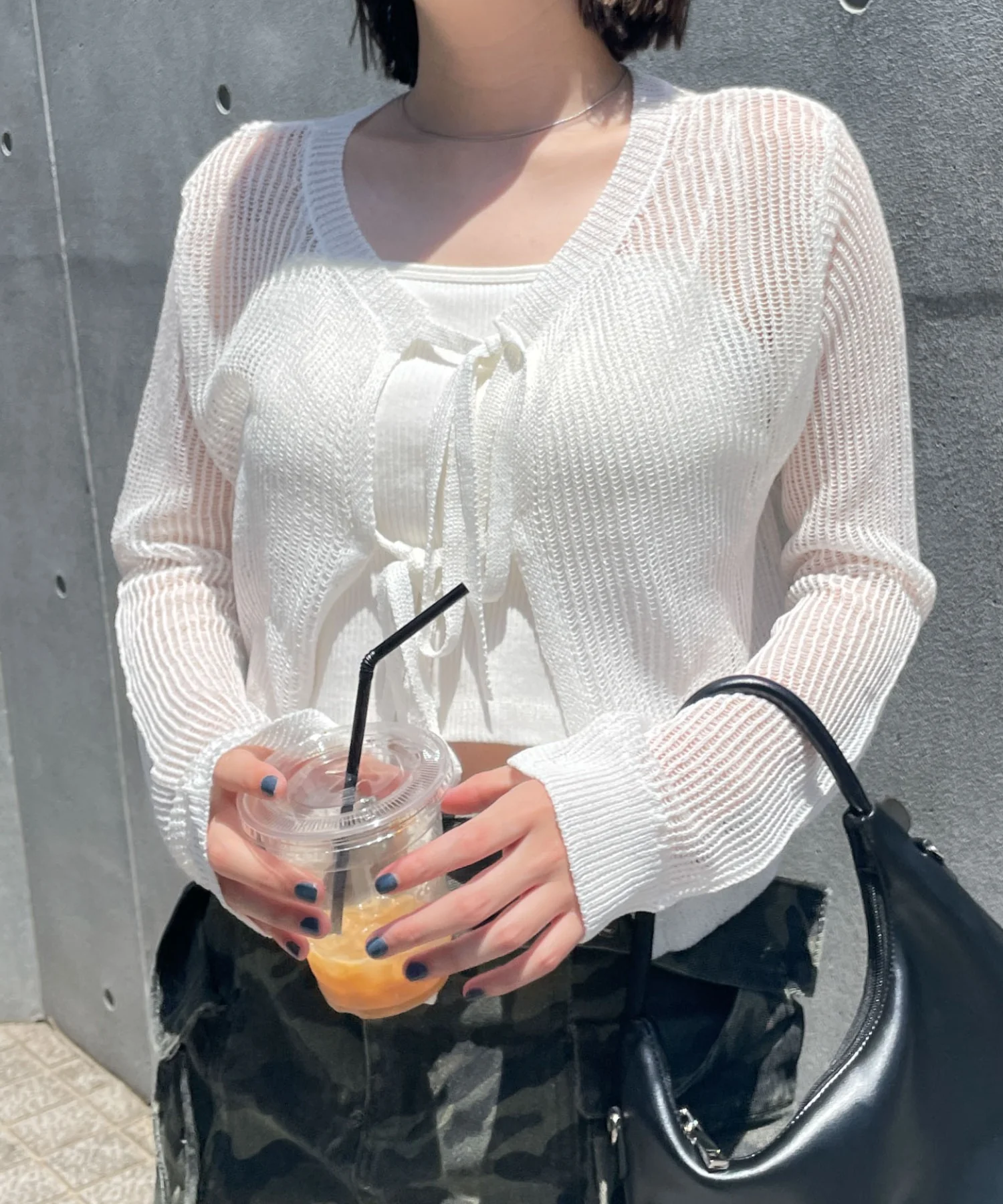 スパンコールメッシュニットカーデ - Image 5