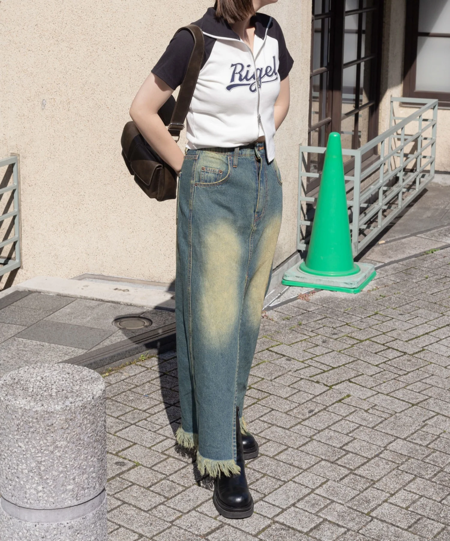 ダブルジップワッペンロゴラグランT - Image 12