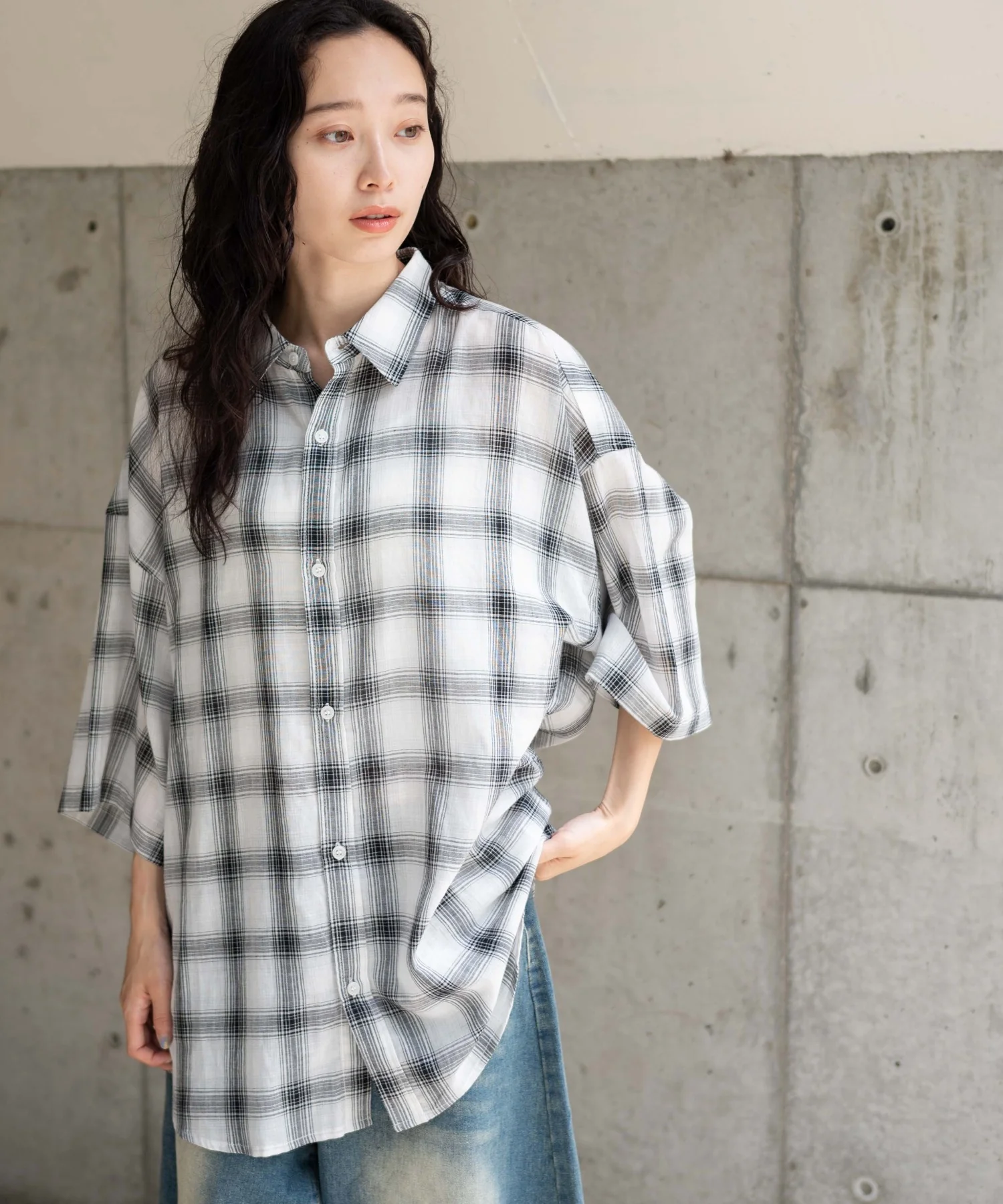 チェックシアーガーゼシャツ - Image 13