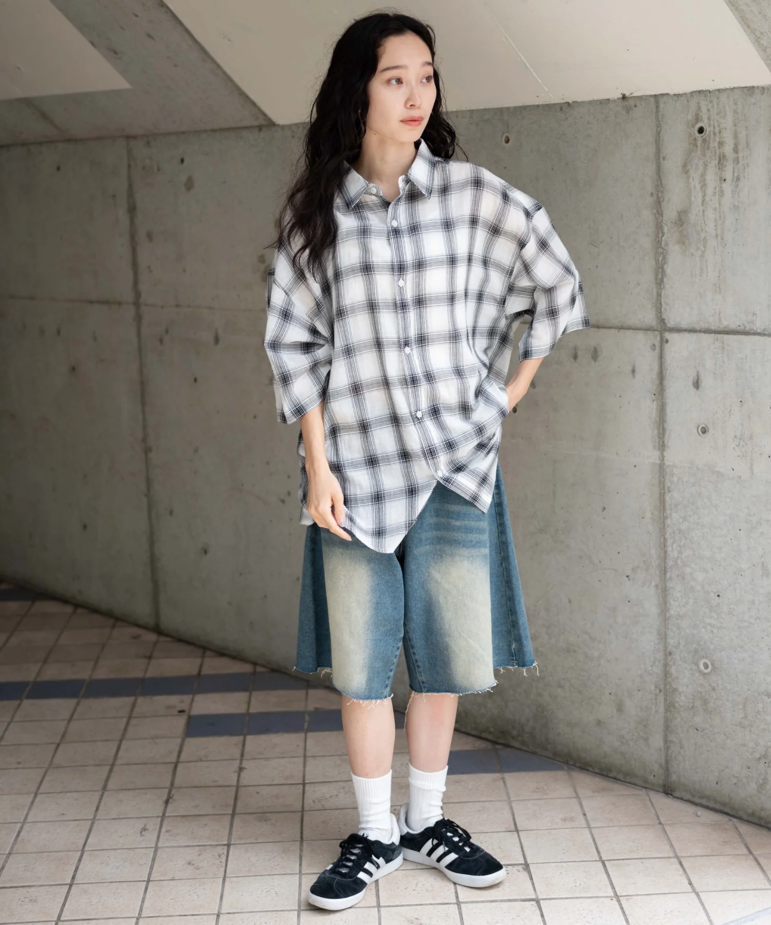 チェックシアーガーゼシャツ - Image 5