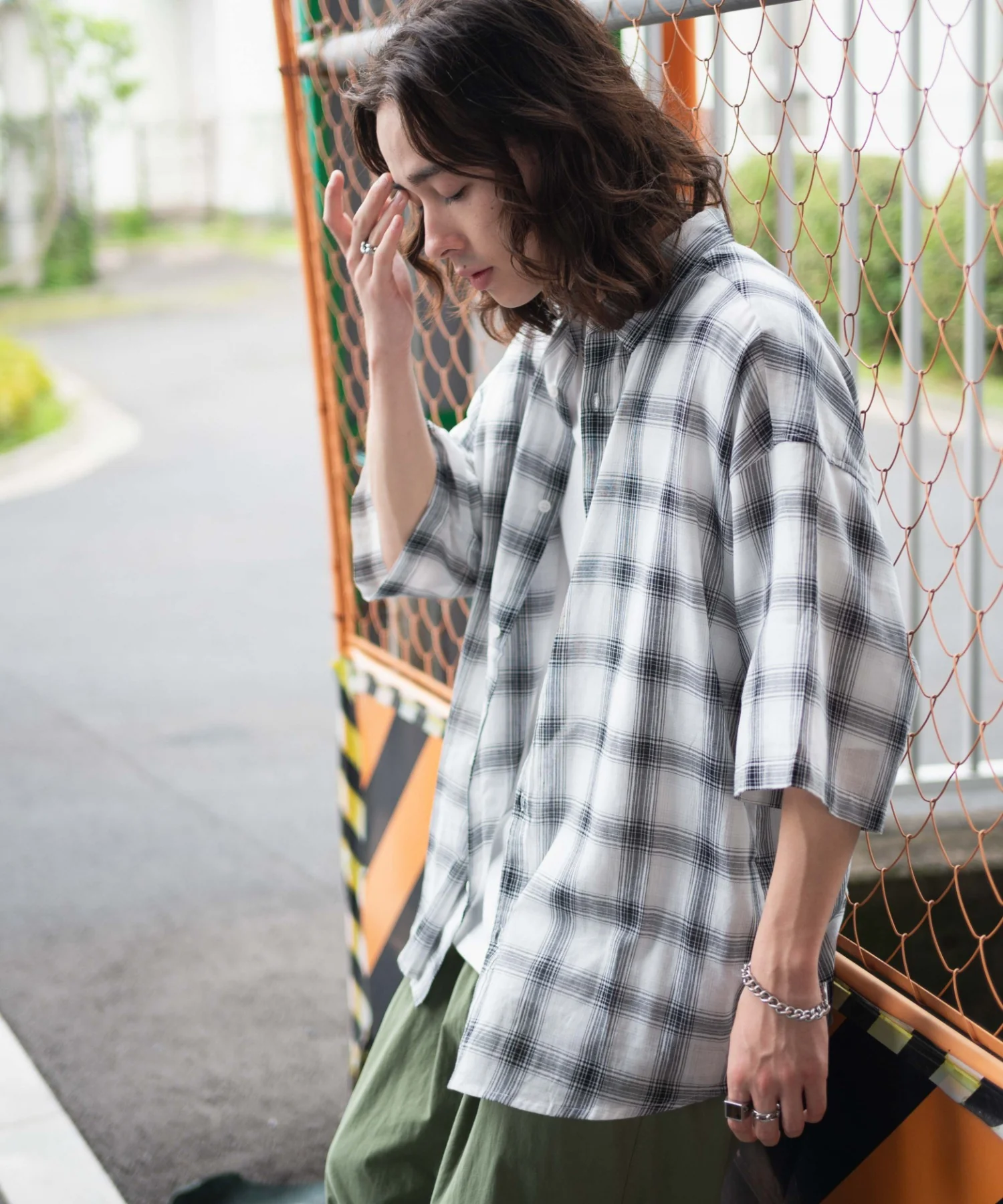 チェックシアーガーゼシャツ - Image 9