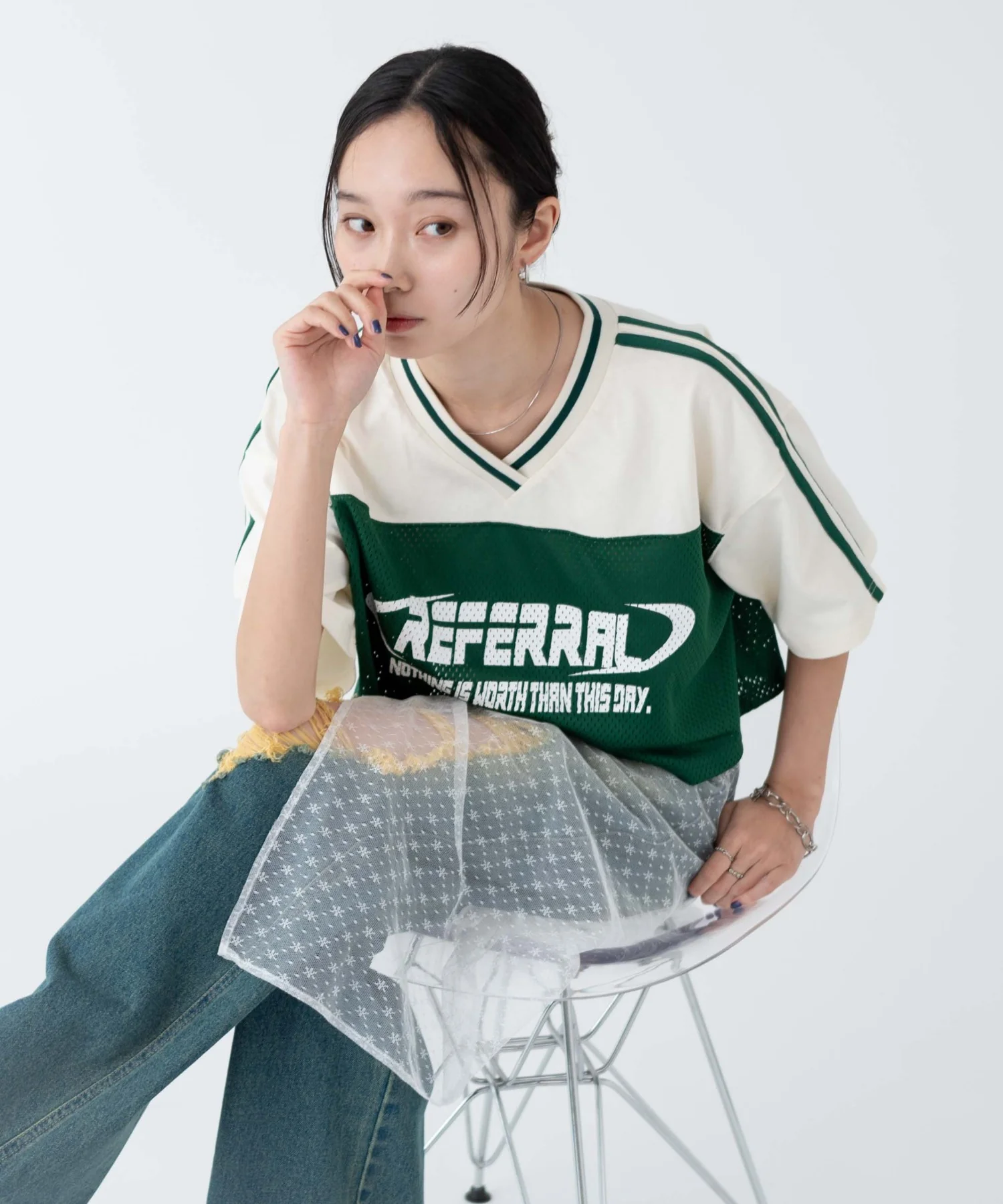 2ライン切り替えメッシュショートT - Image 19