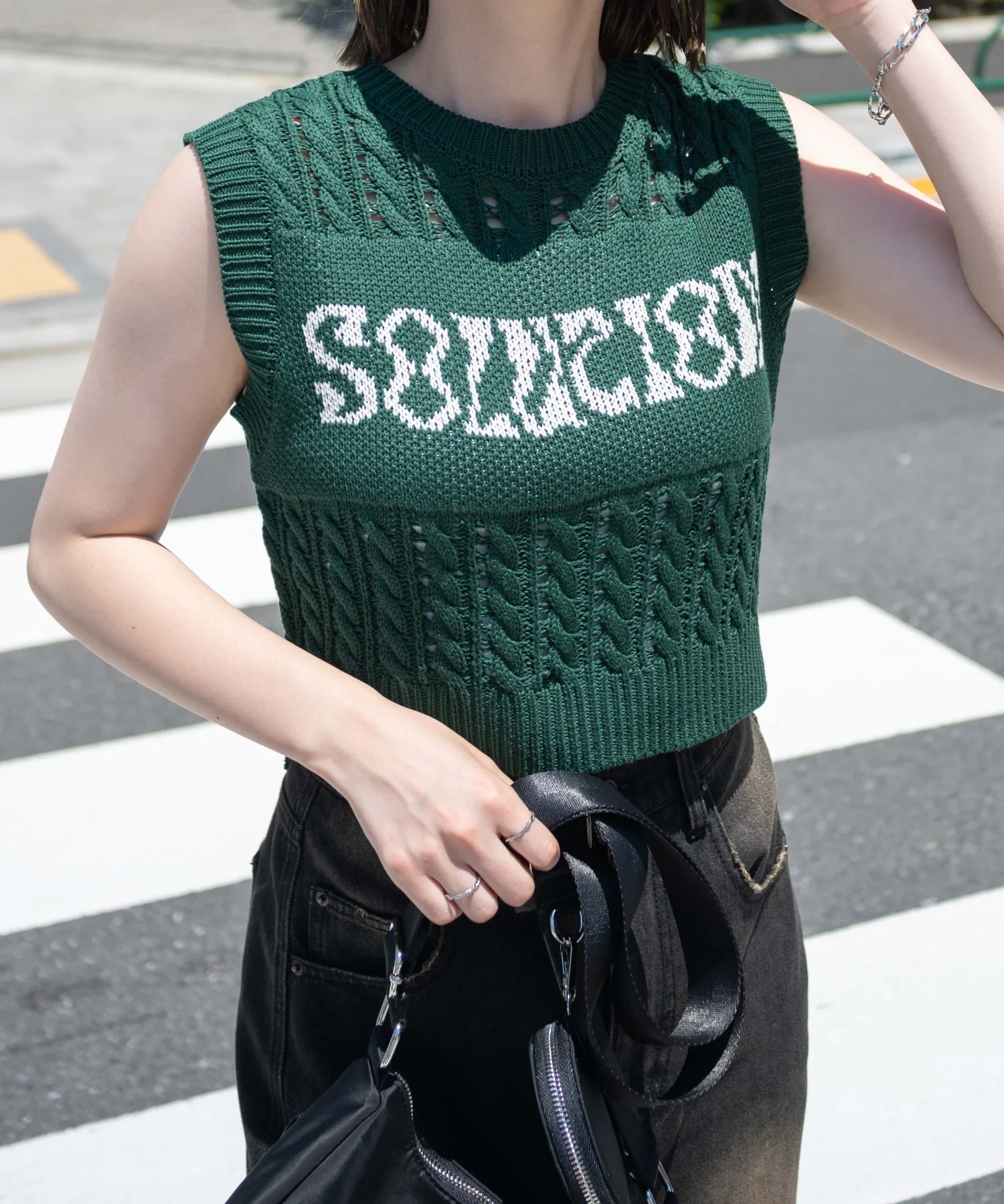ロゴケーブルメッシュベスト - Image 6