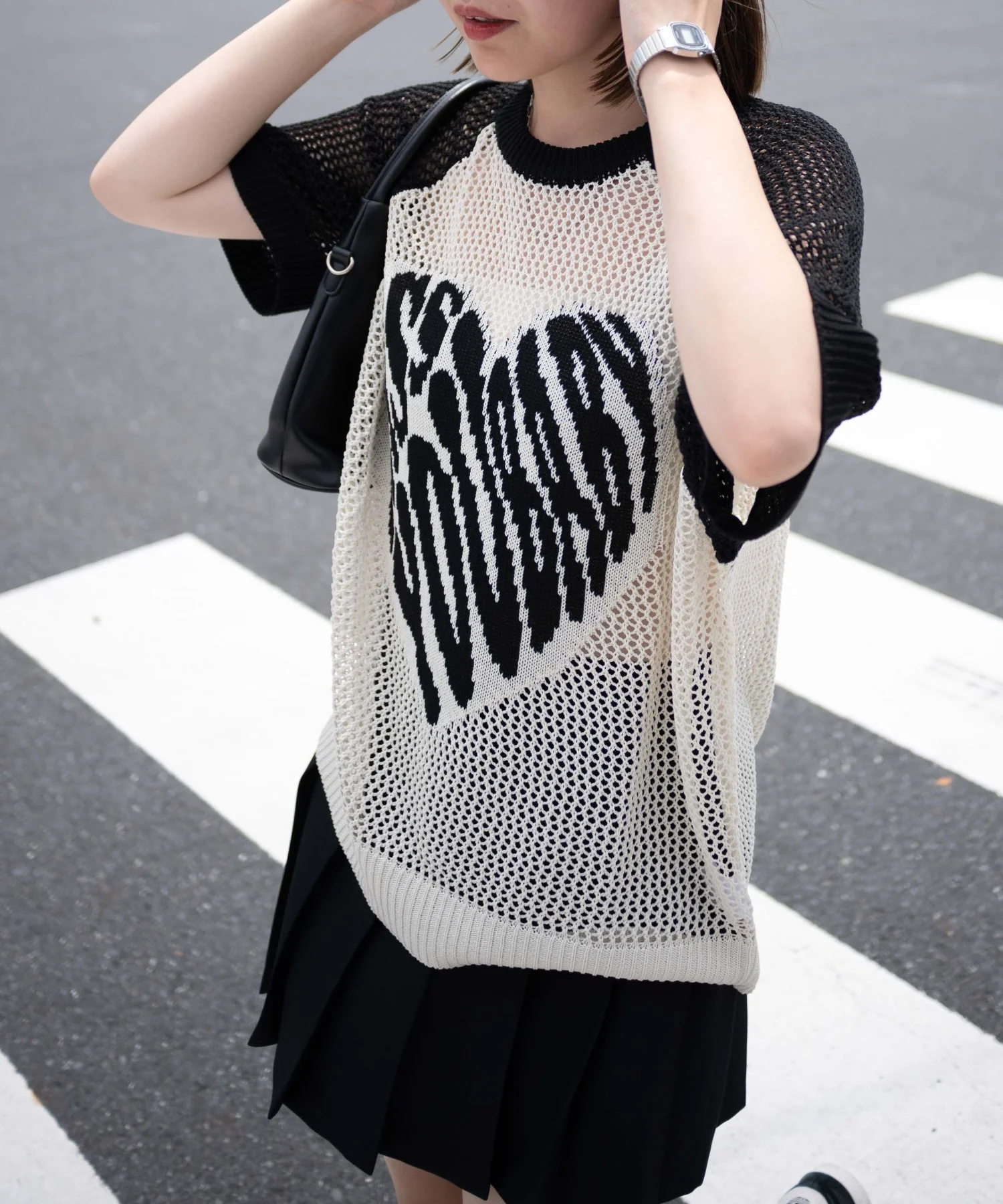 ハートロゴビッグメッシュニットT - Image 13