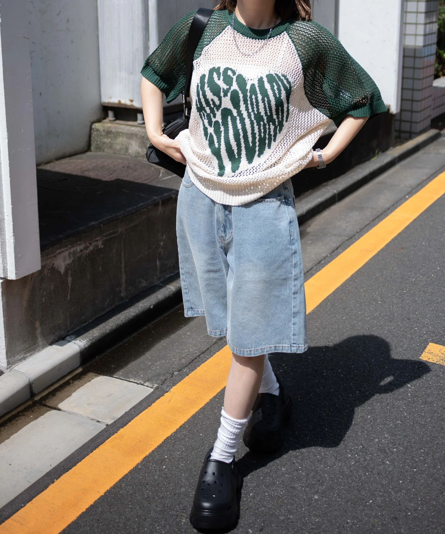 ハートロゴビッグメッシュニットT - Image 3
