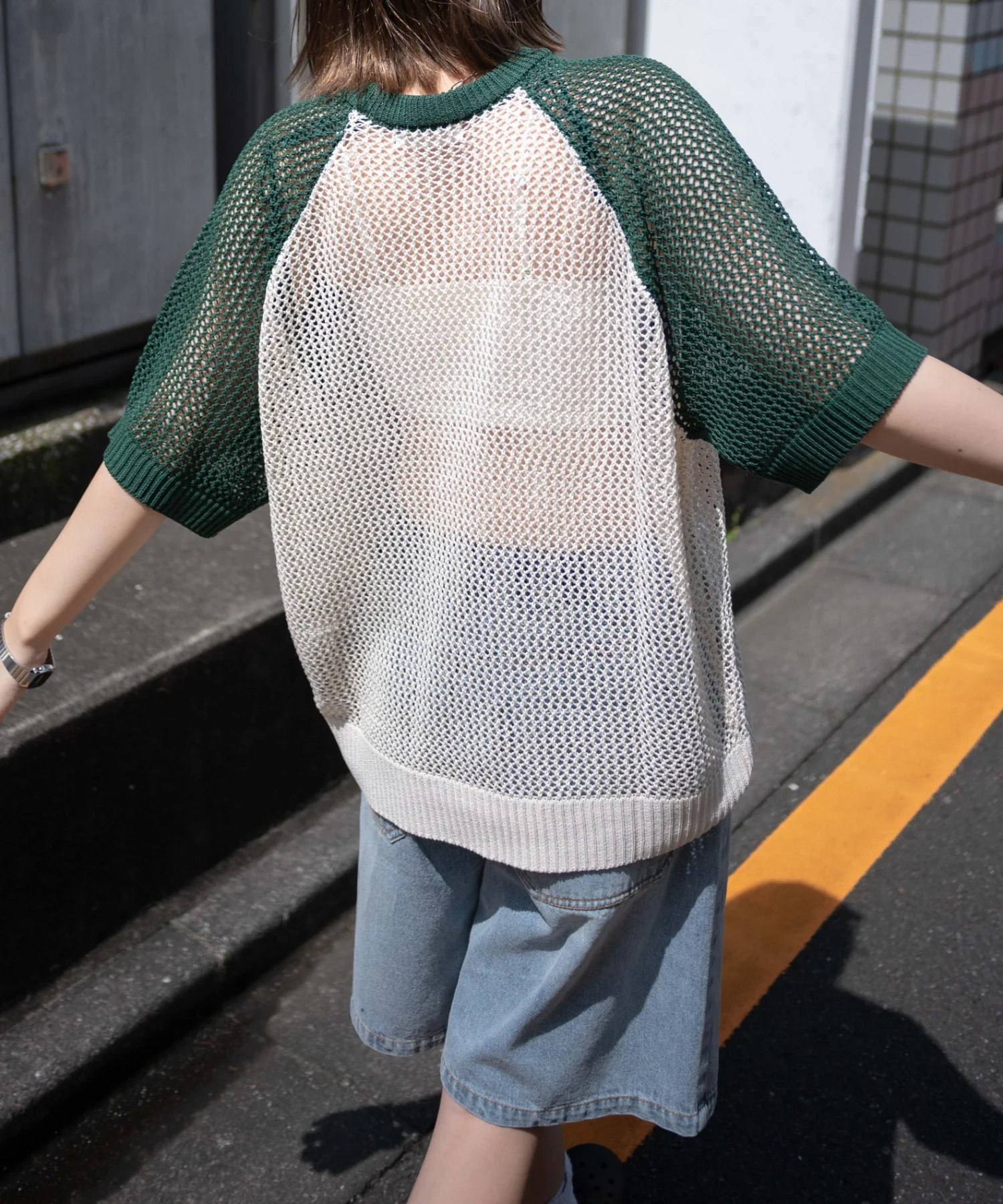 ハートロゴビッグメッシュニットT - Image 7