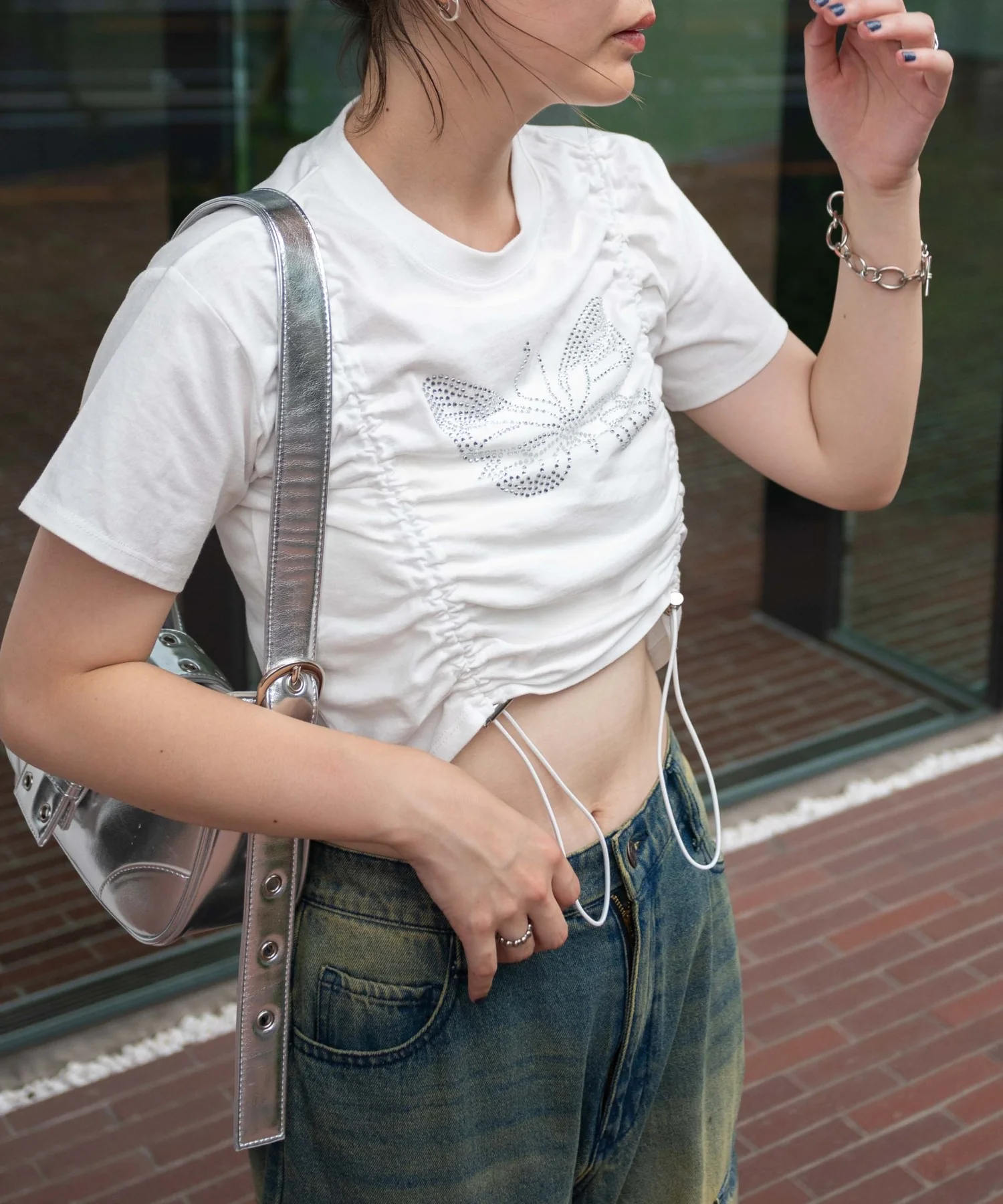 バタフライドロストラインストーンT - Image 16