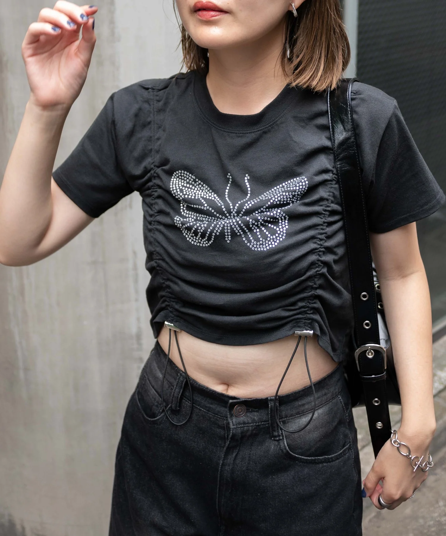 バタフライドロストラインストーンT - Image 8