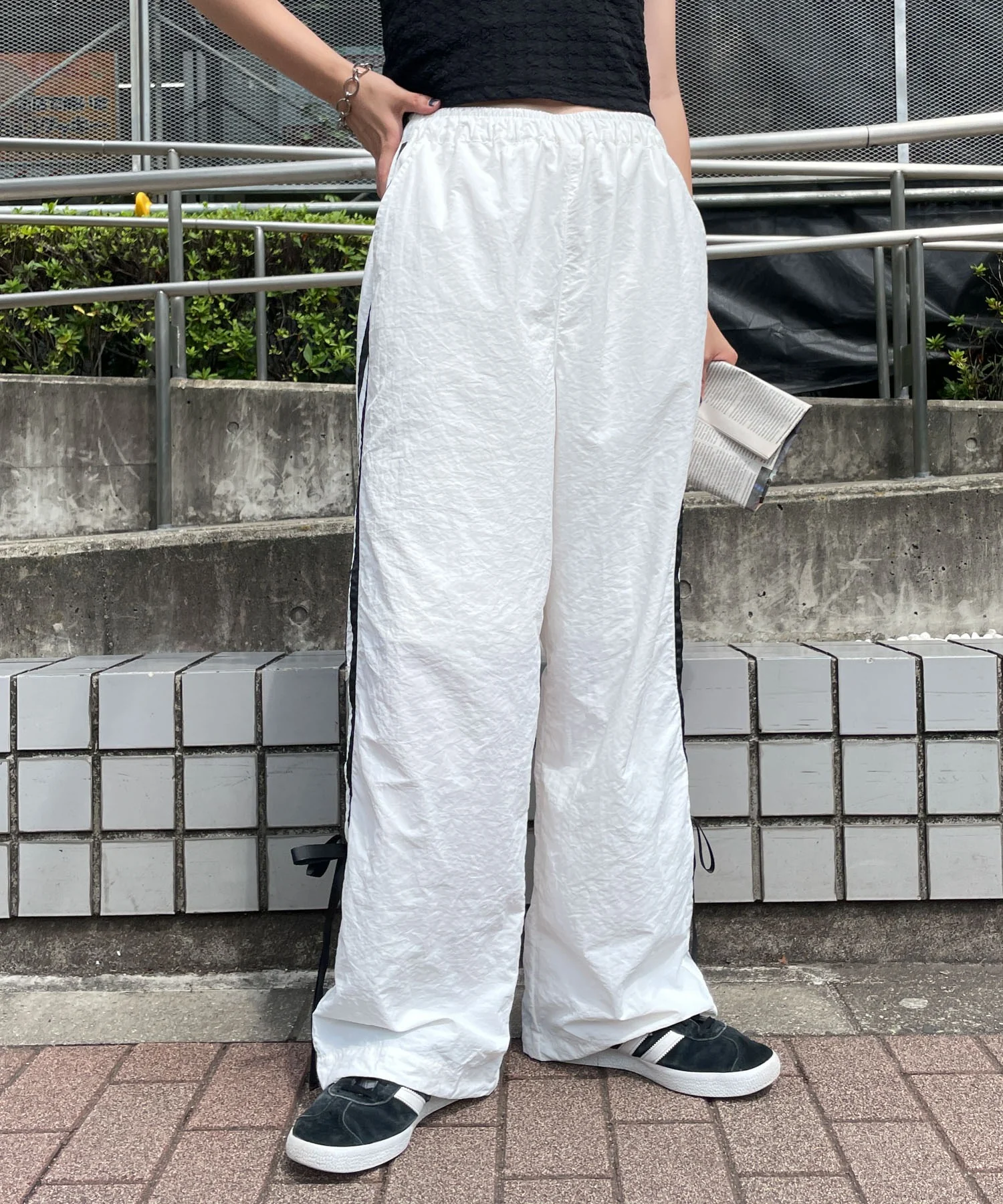 ラインリボンデザインナイロンパンツ - Image 13