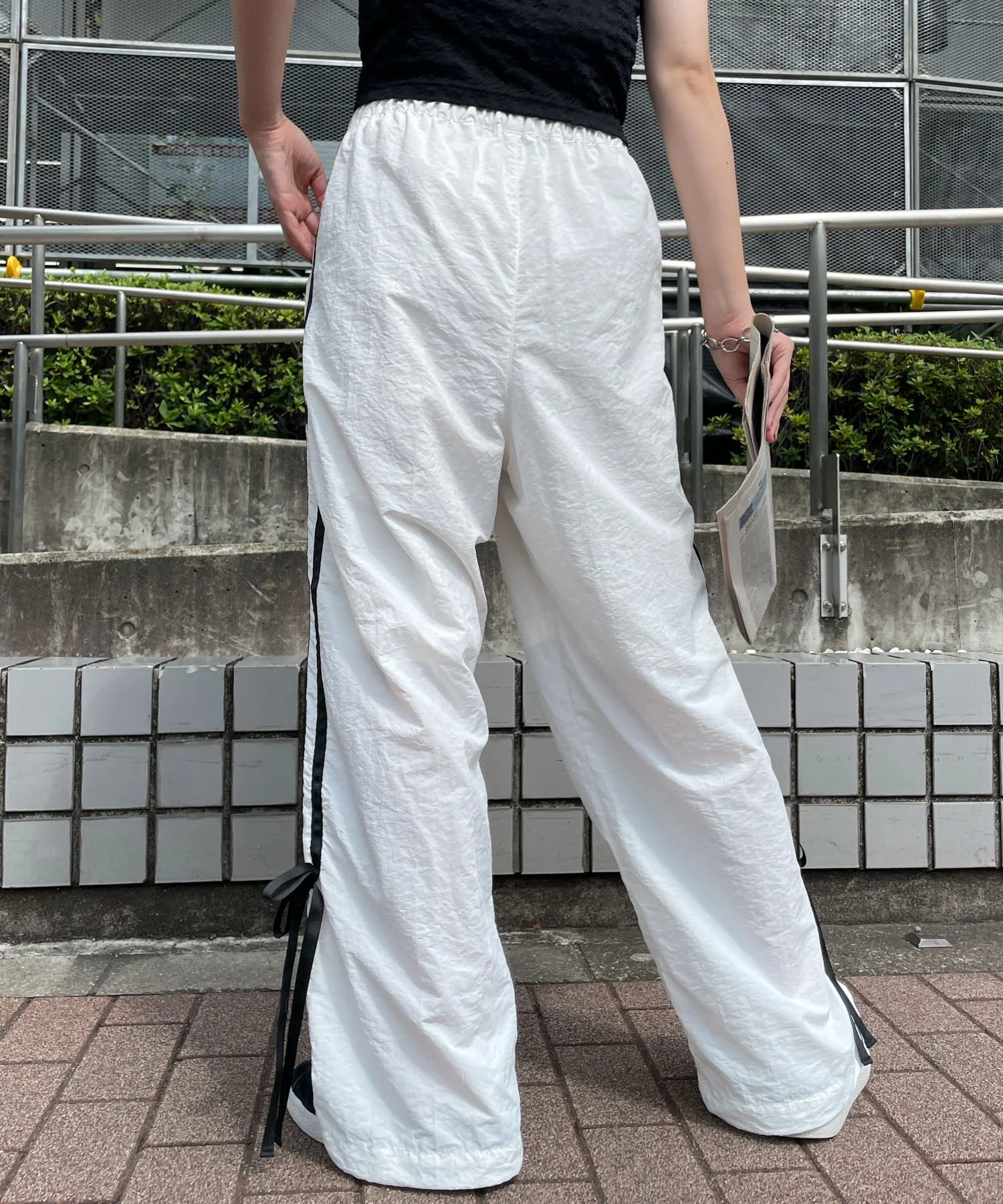 ラインリボンデザインナイロンパンツ - Image 15