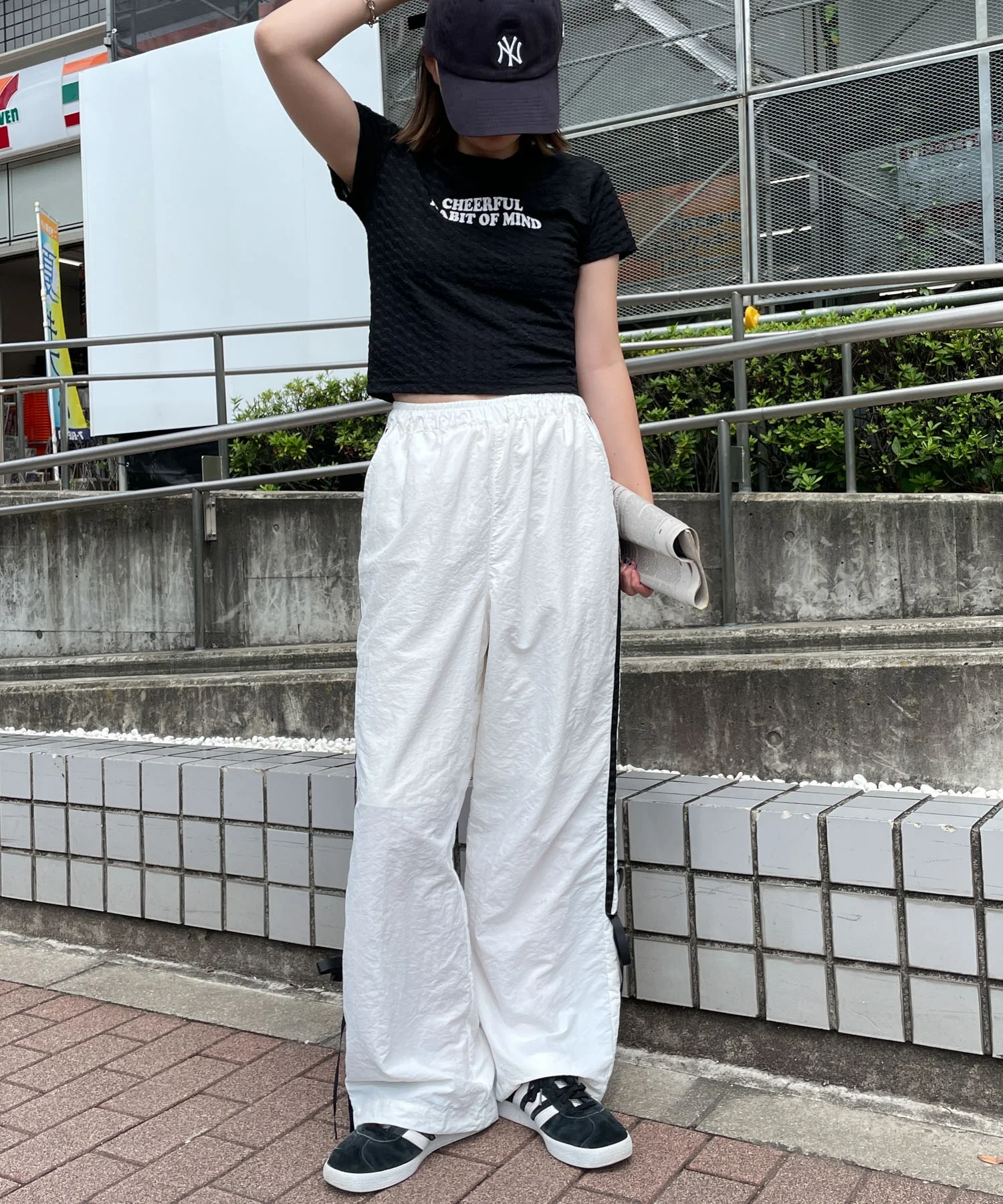 ラインリボンデザインナイロンパンツ - Image 5
