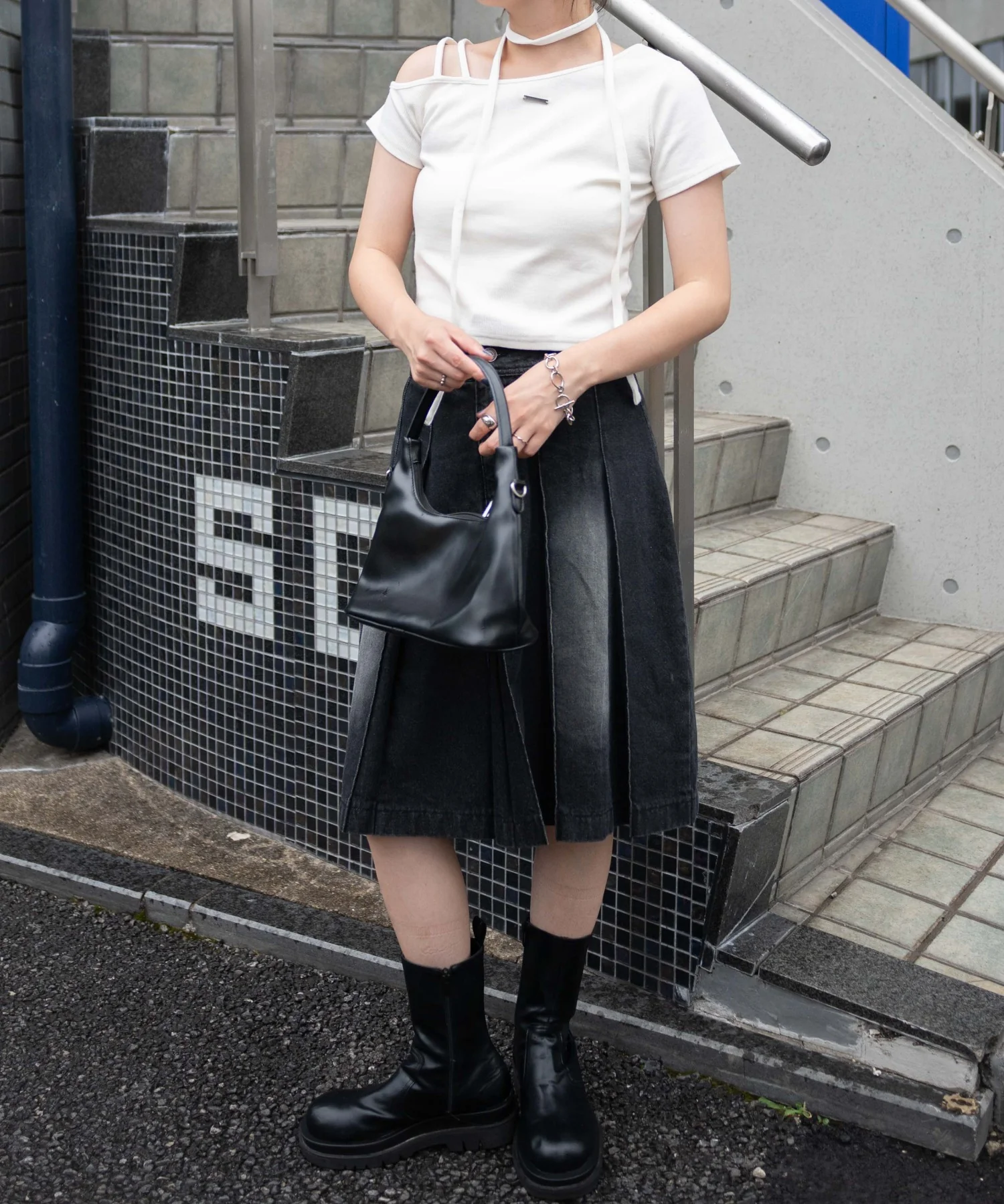 プレートデザインワンショルトップス - Image 9