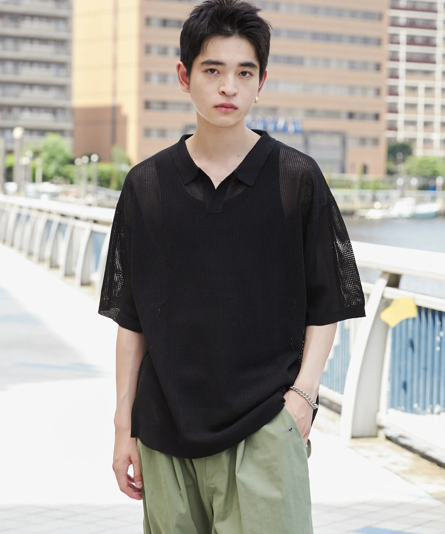 メッシュポロニットプルオーバー（S） - Image 10