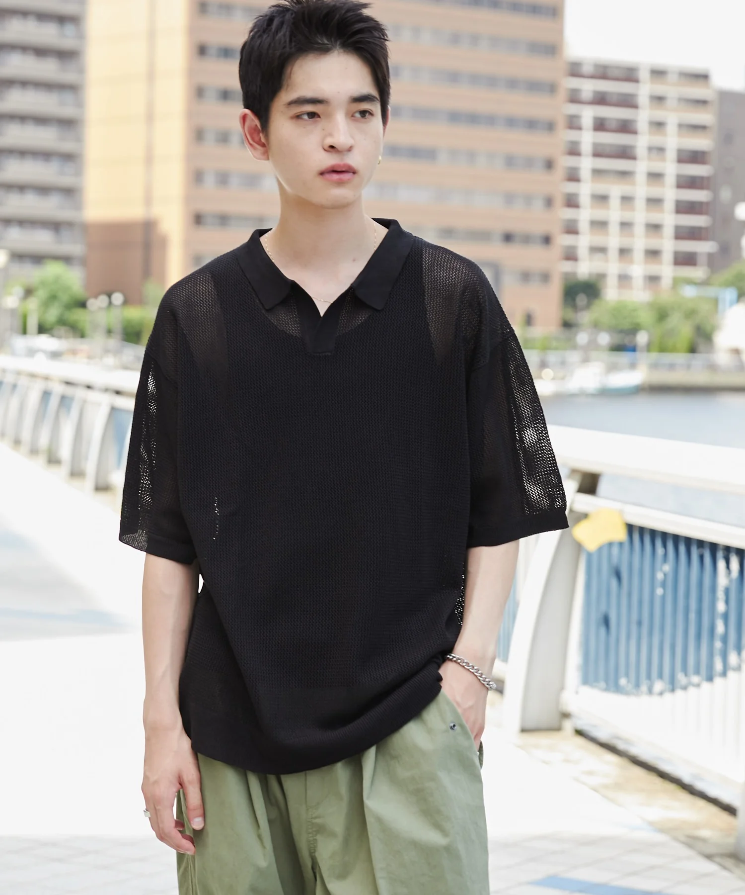 メッシュポロニットプルオーバー（S） - Image 11