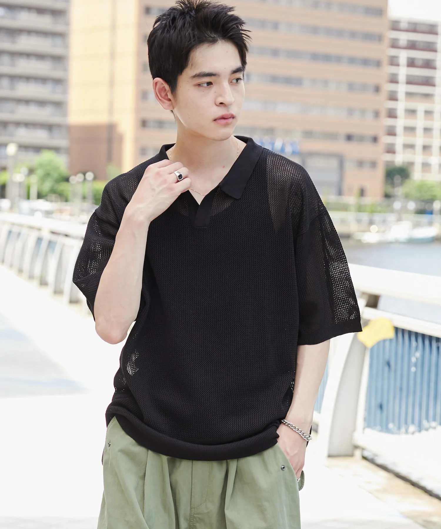 メッシュポロニットプルオーバー（S） - Image 12
