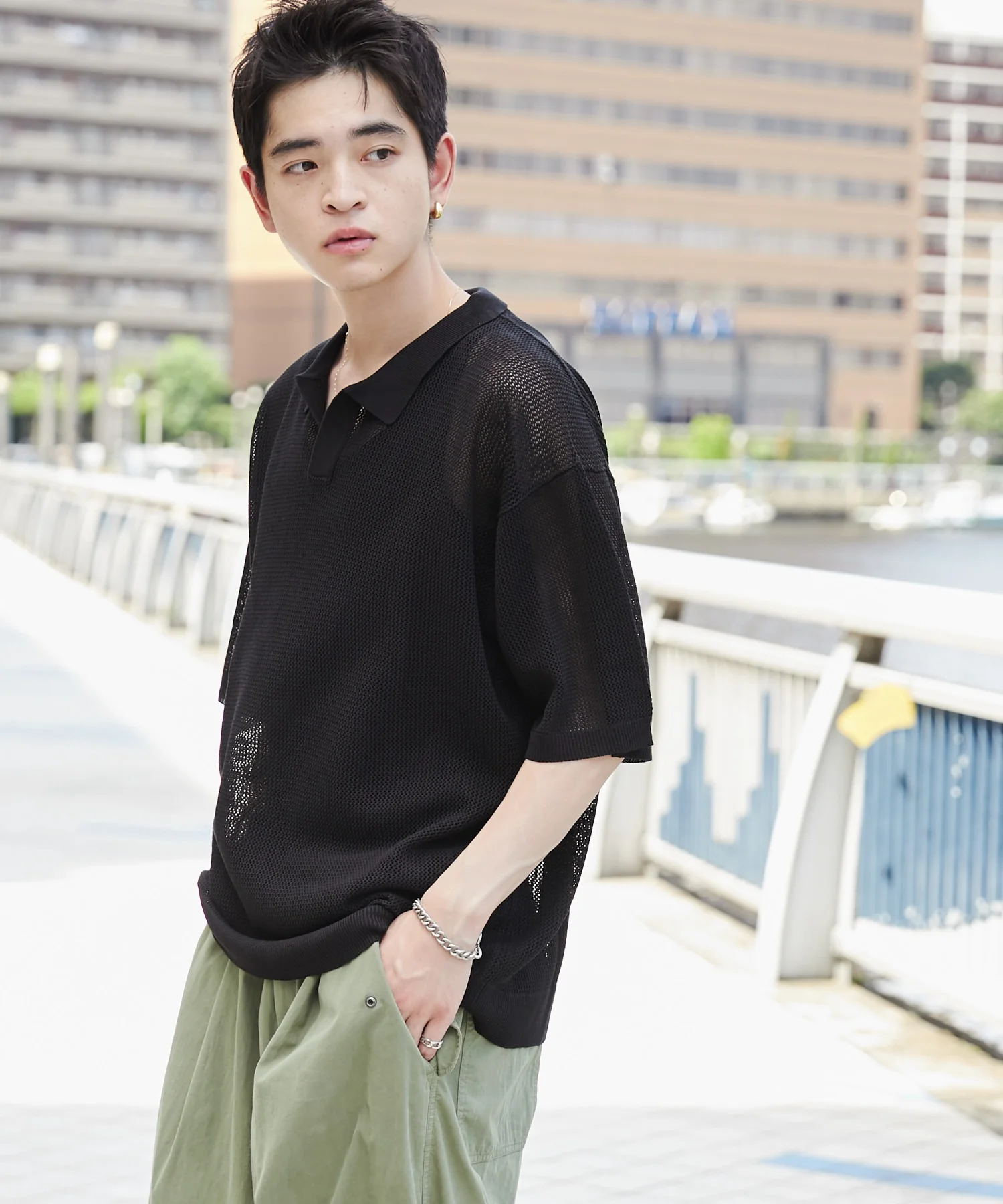 メッシュポロニットプルオーバー（S） - Image 2