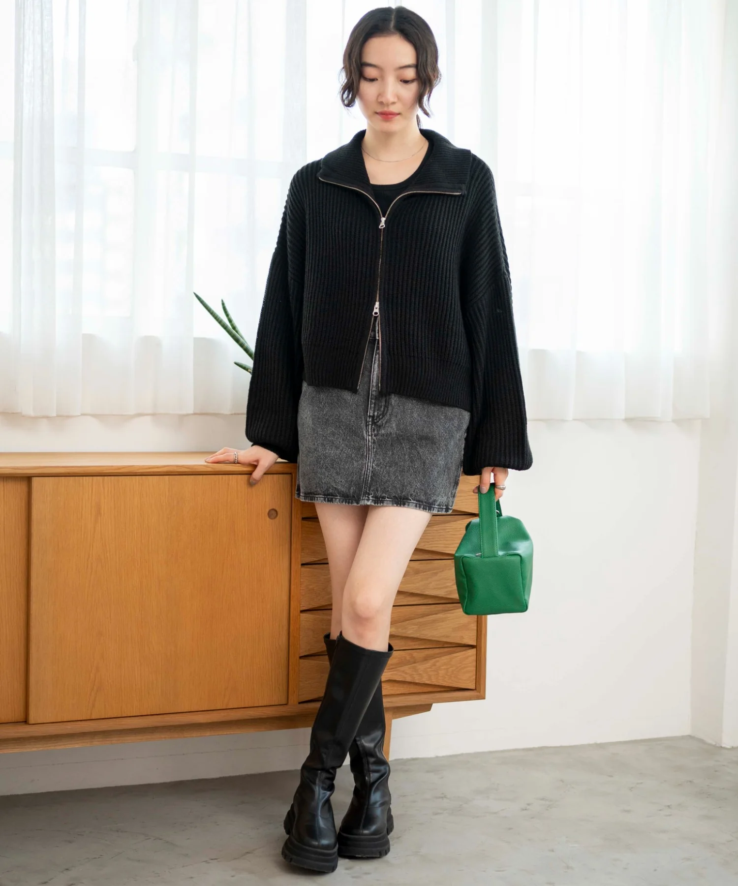 ダブルジップショートカーデ - Image 18
