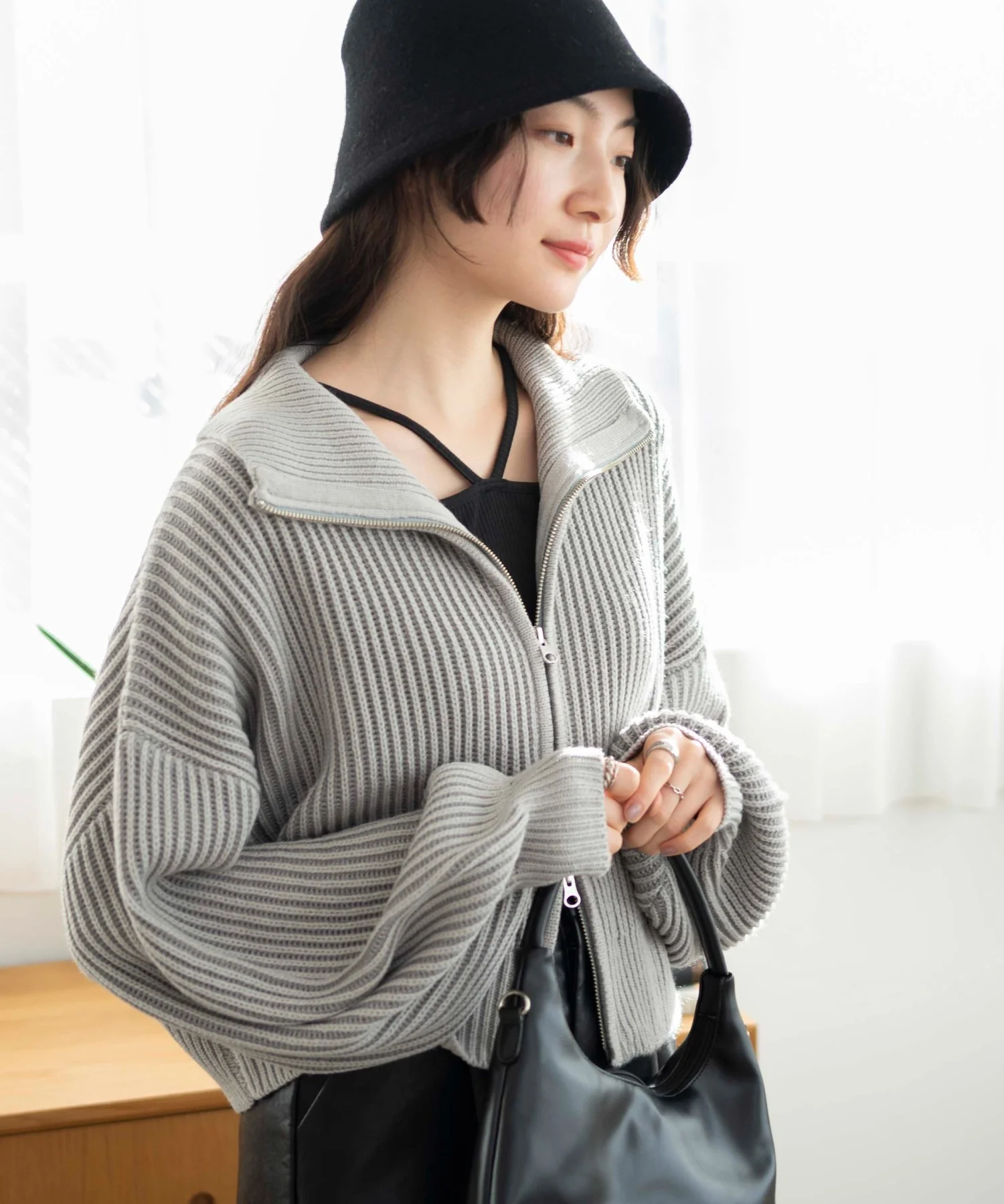 ダブルジップショートカーデ - Image 24