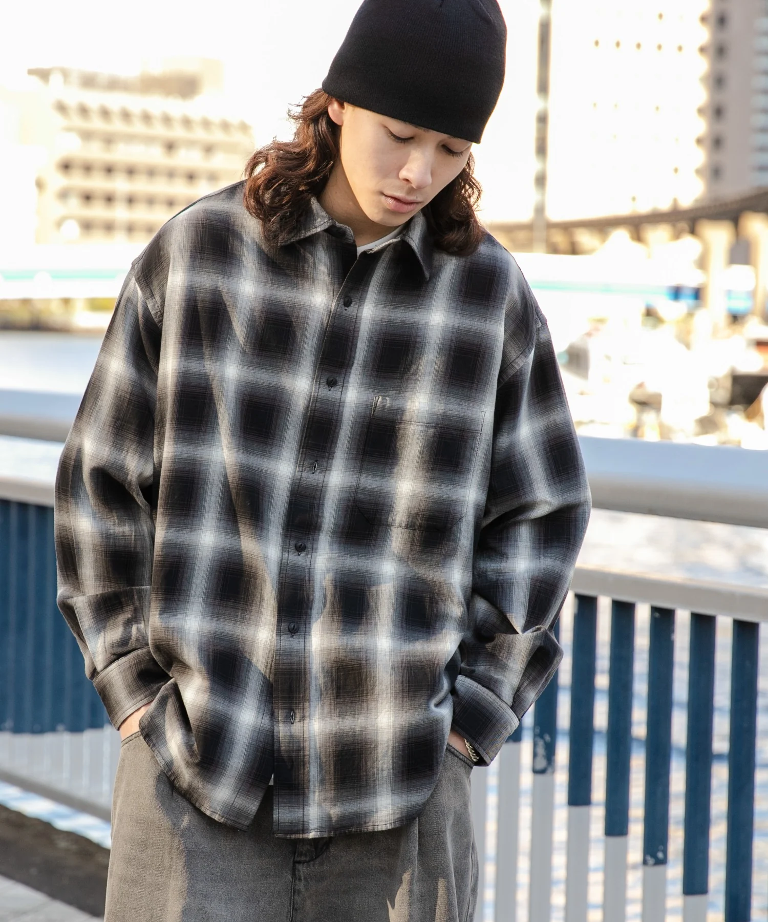 オンブレチェックシャツ - Image 4