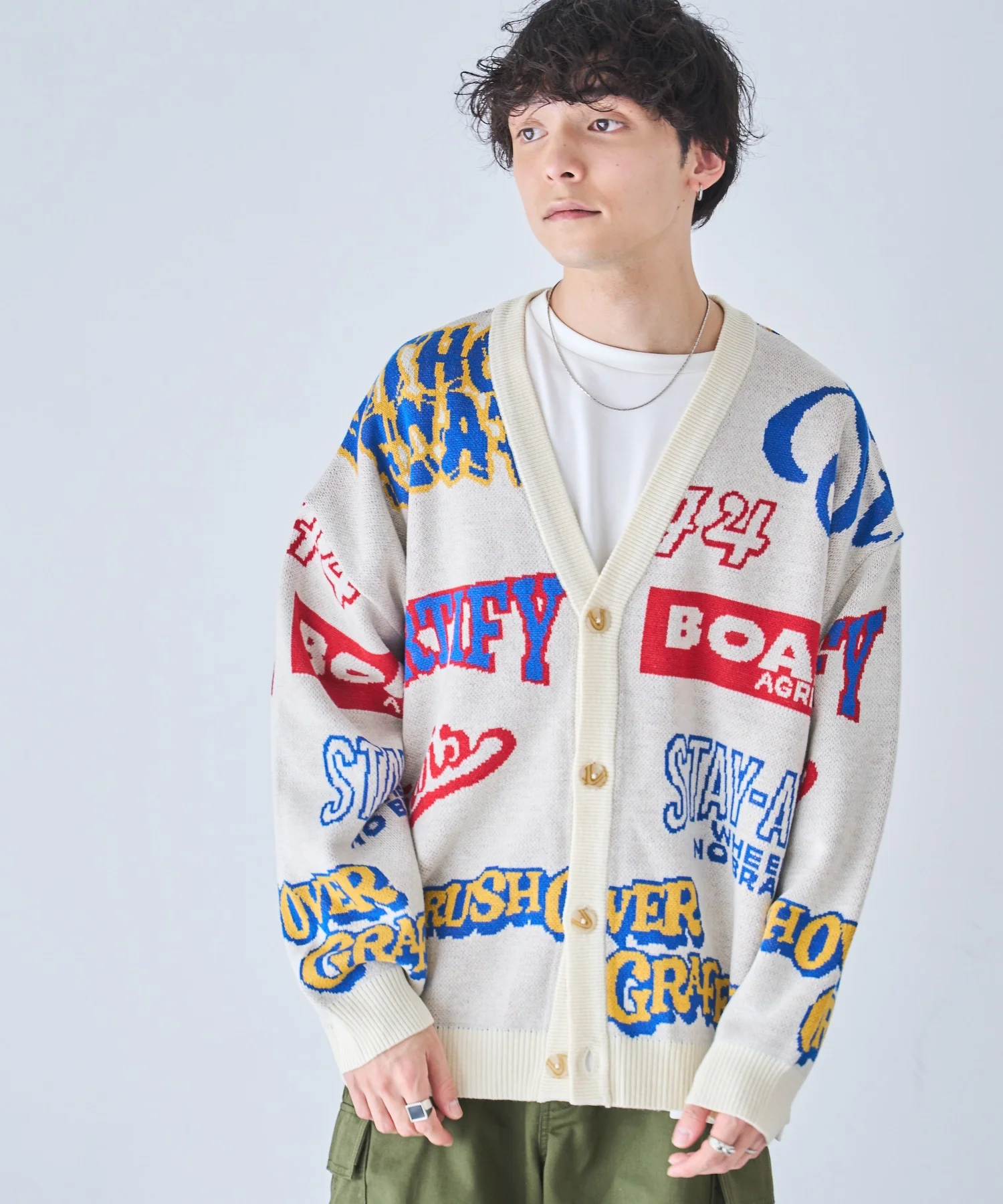 オーバーフィットロゴカーディガン - Image 19