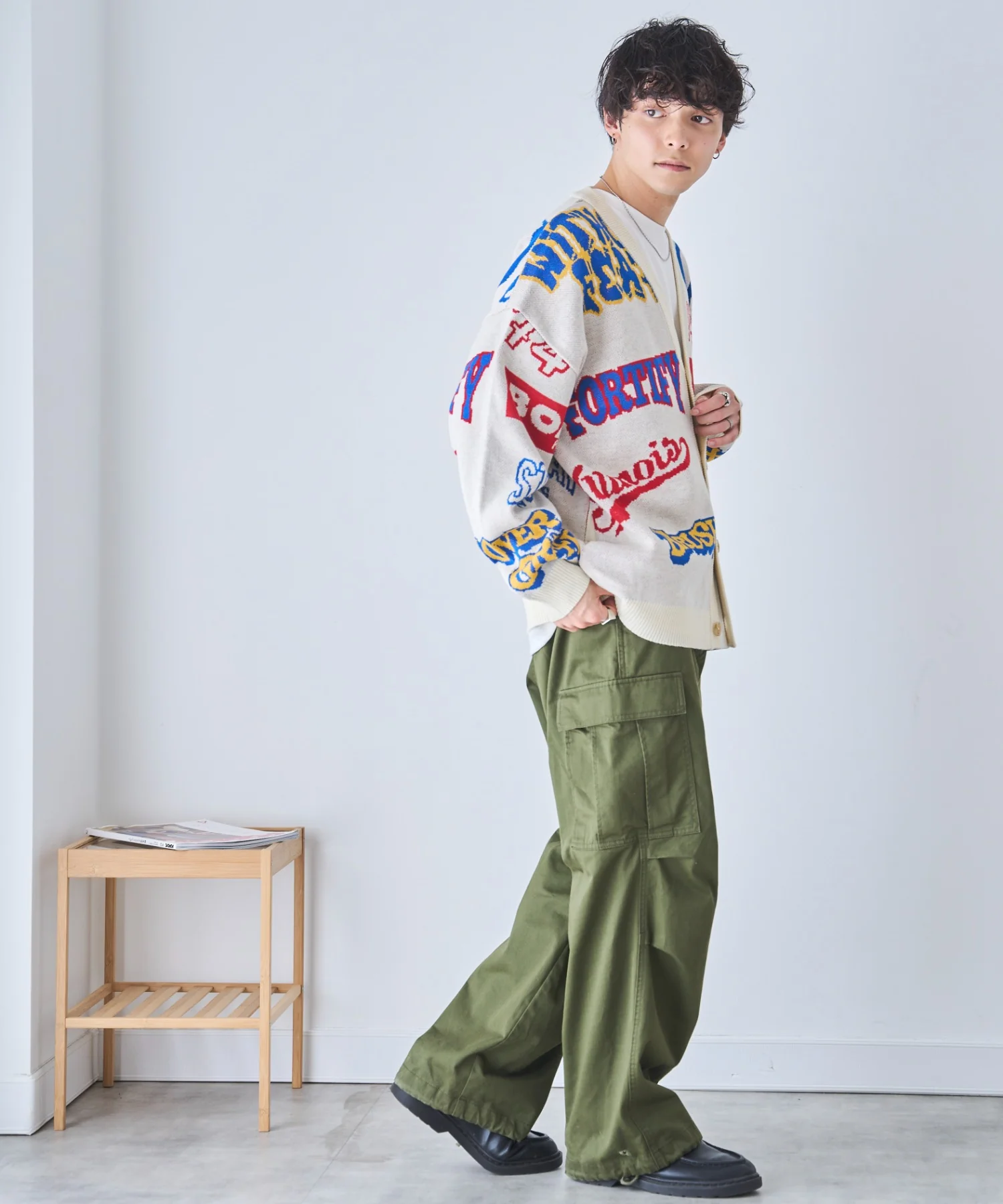 オーバーフィットロゴカーディガン - Image 5