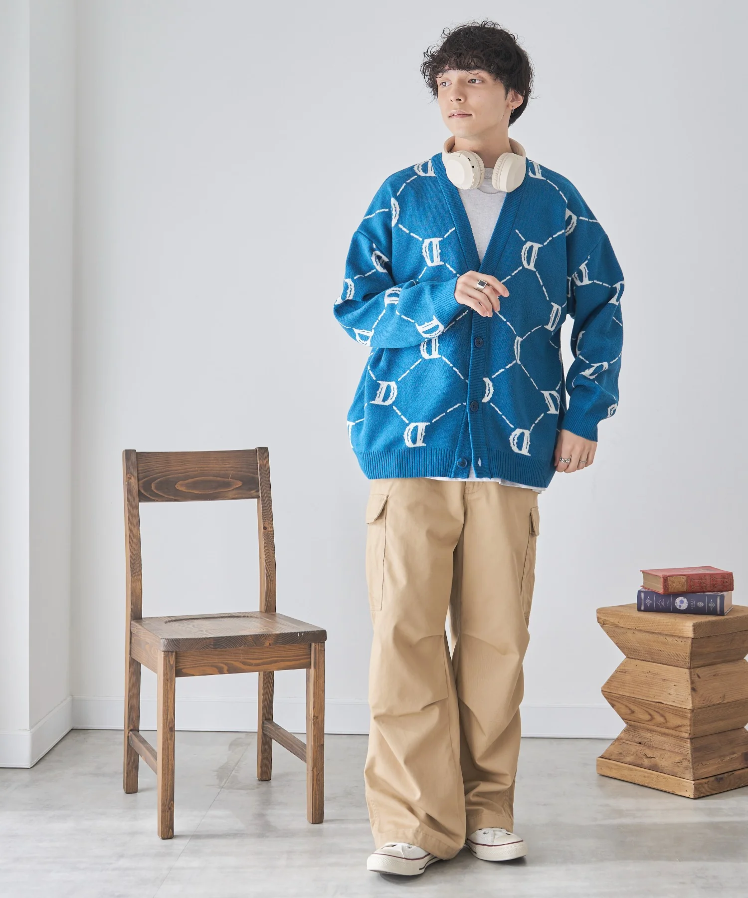 オーバーフィットロゴカーディガン - Image 8