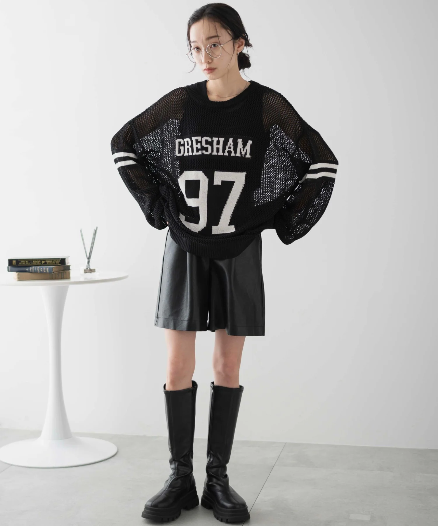 ロゴメッシュジャガードニット - Image 15