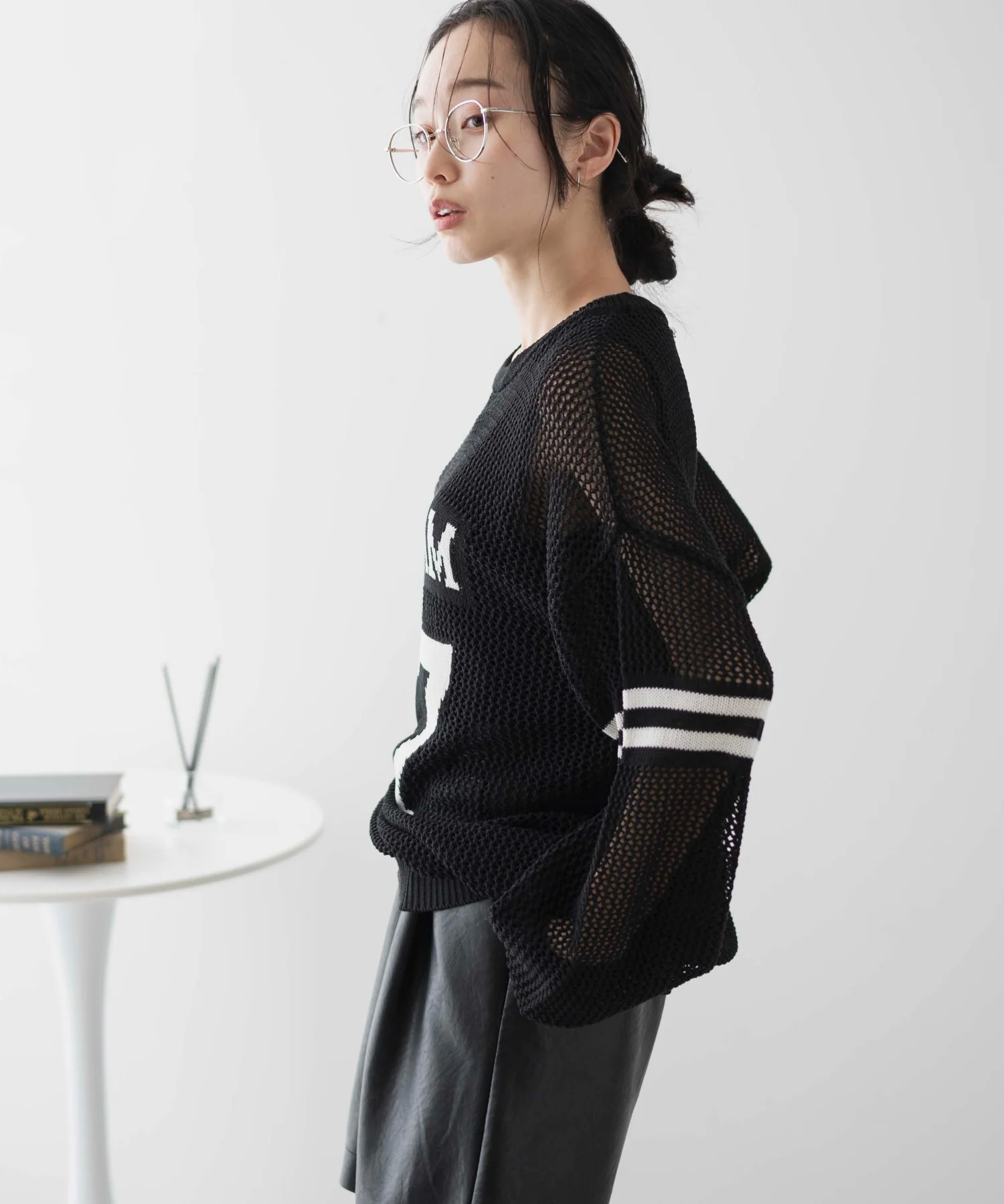 ロゴメッシュジャガードニット - Image 17