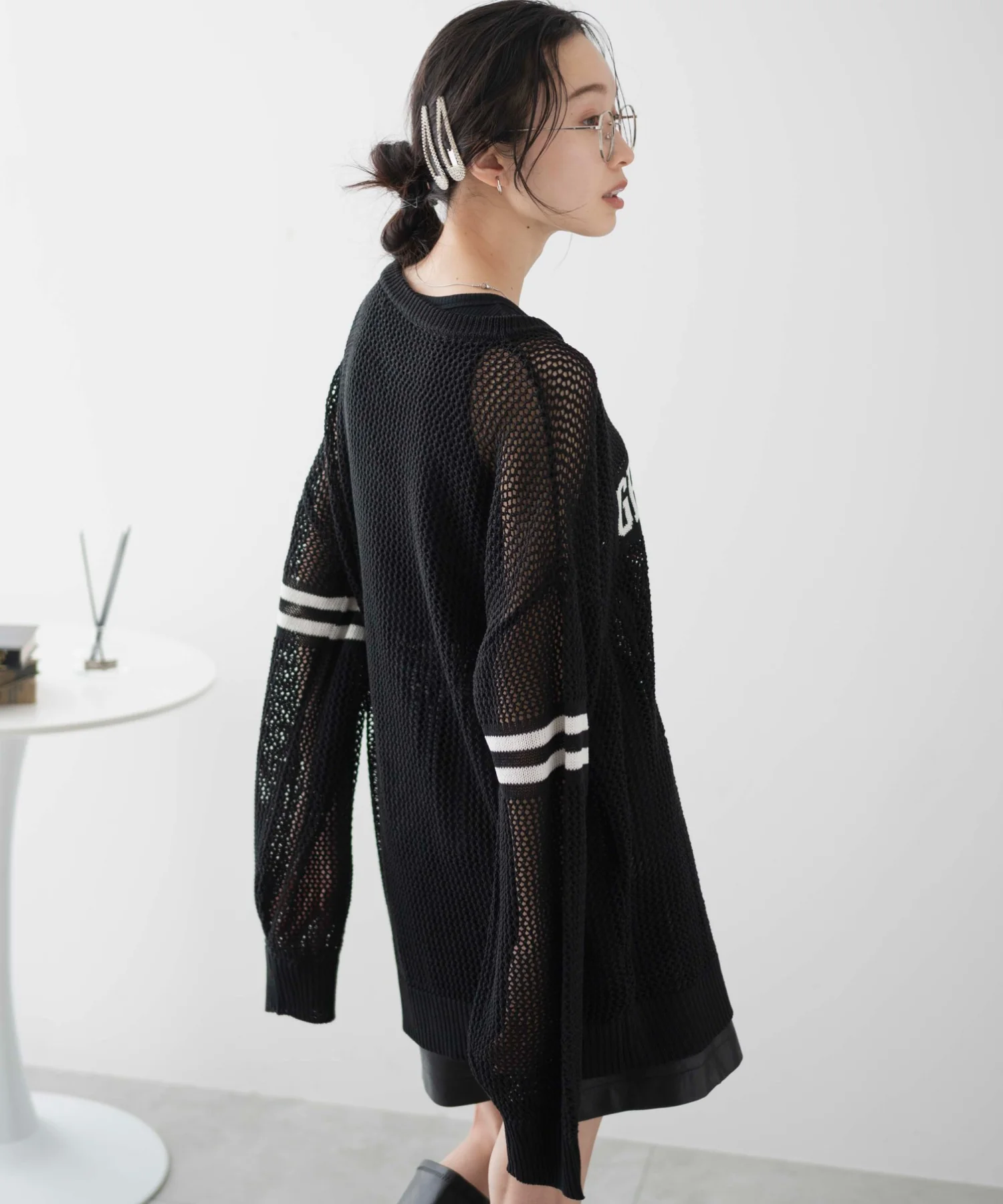 ロゴメッシュジャガードニット - Image 18