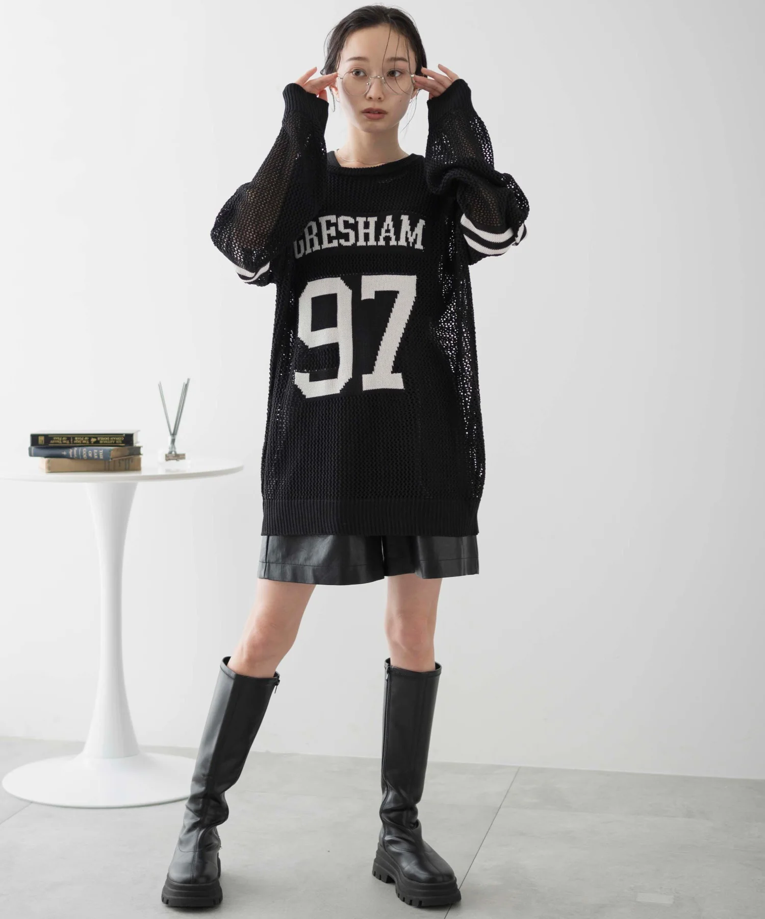 ロゴメッシュジャガードニット - Image 5