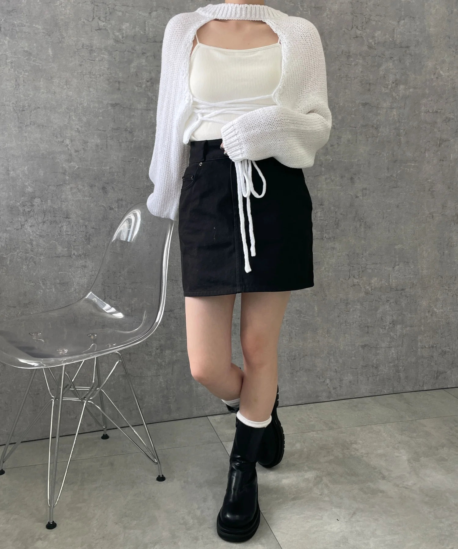 2WAYクロップドニット - Image 3