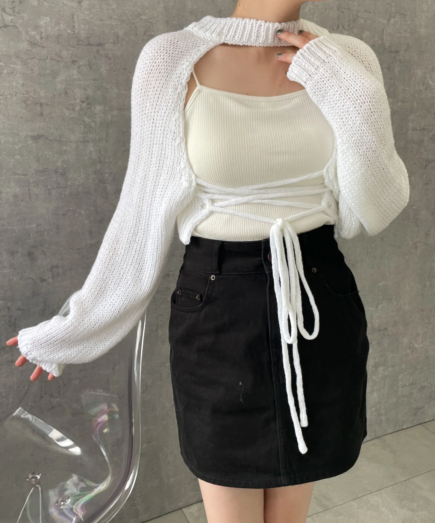 2WAYクロップドニット - Image 9