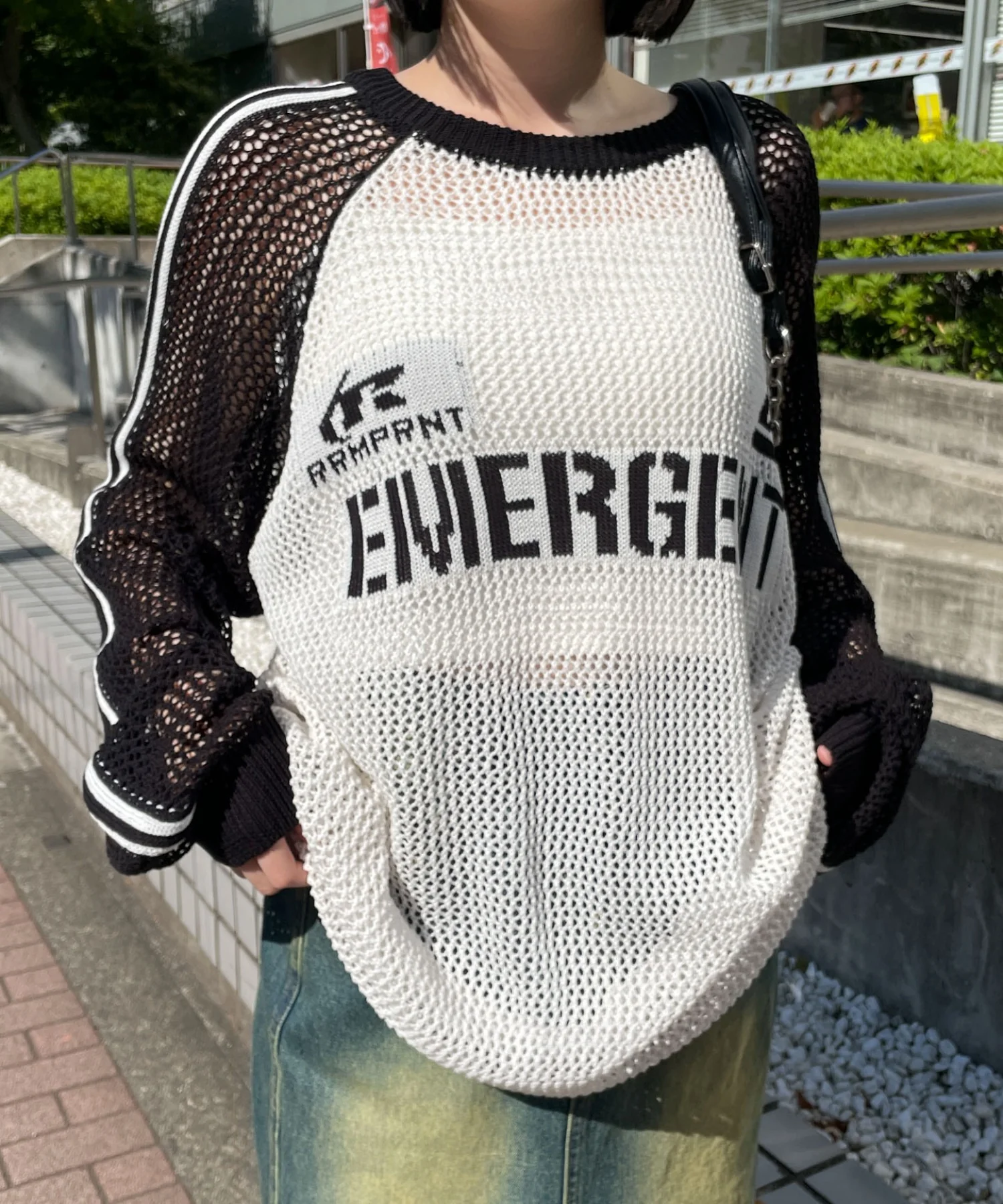 ラグランメッシュニットプルオーバー - Image 5