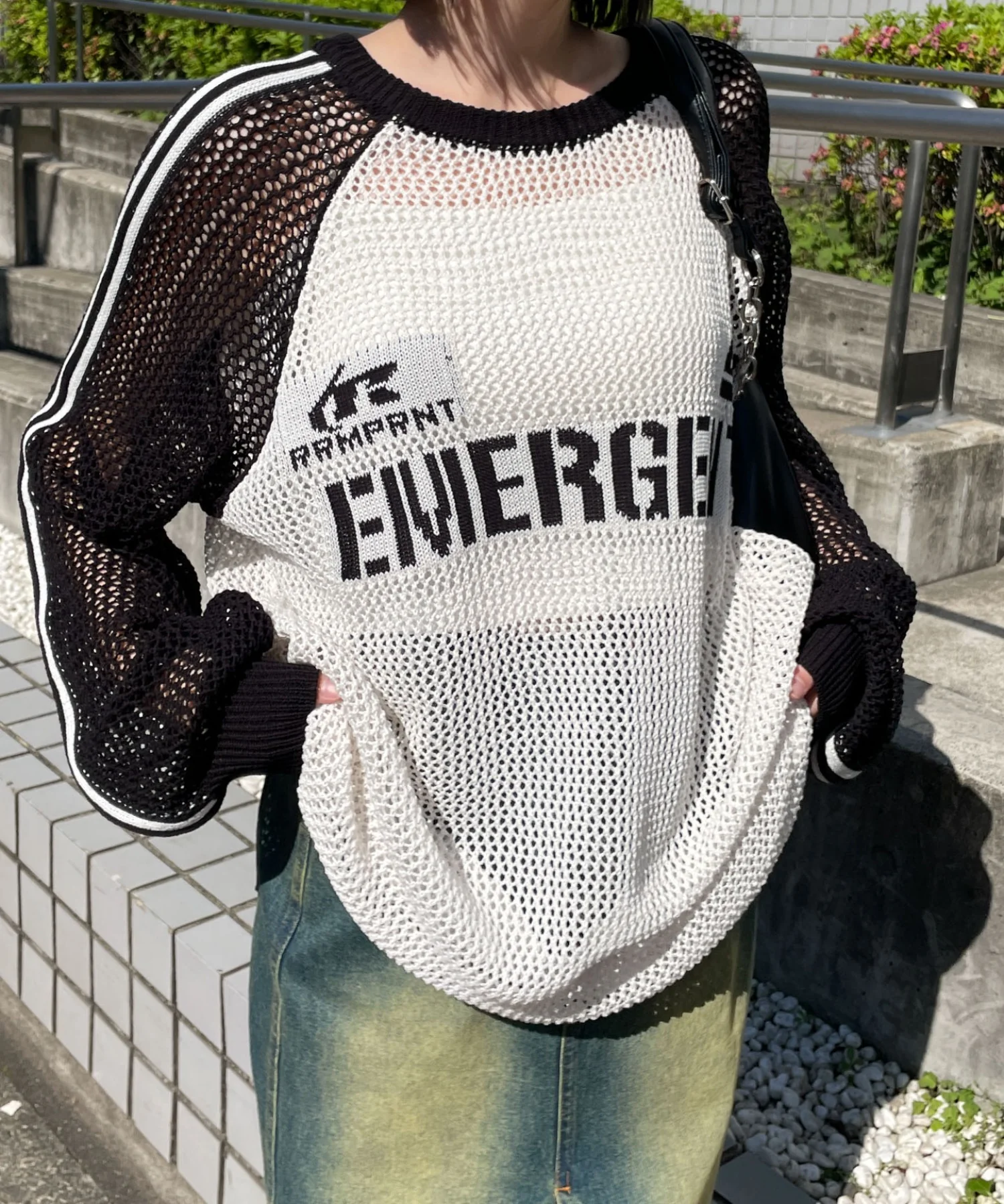 ラグランメッシュニットプルオーバー - Image 6