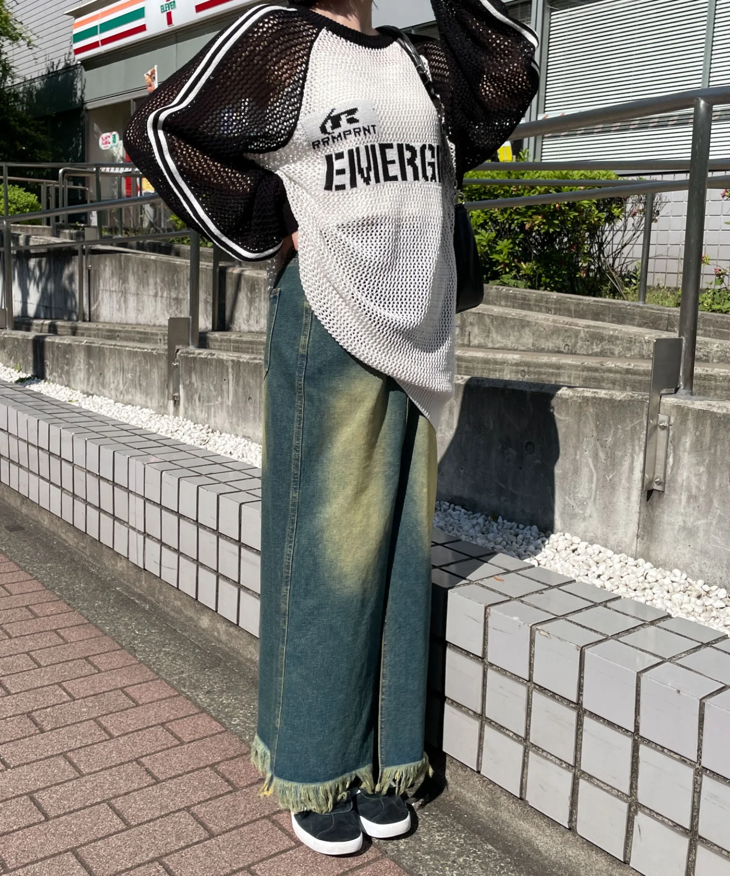 ラグランメッシュニットプルオーバー - Image 8