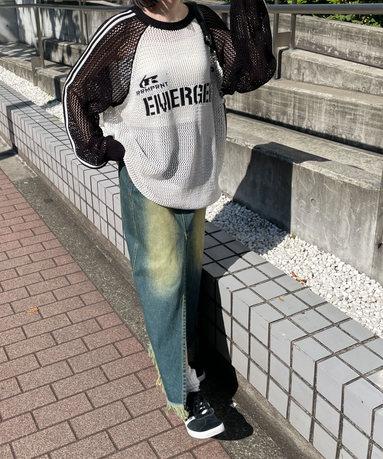 ラグランメッシュニットプルオーバー - Image 9