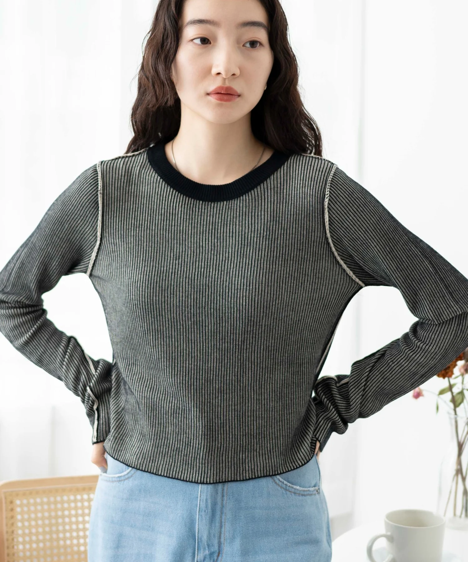リバーシブルニットトップス - Image 3