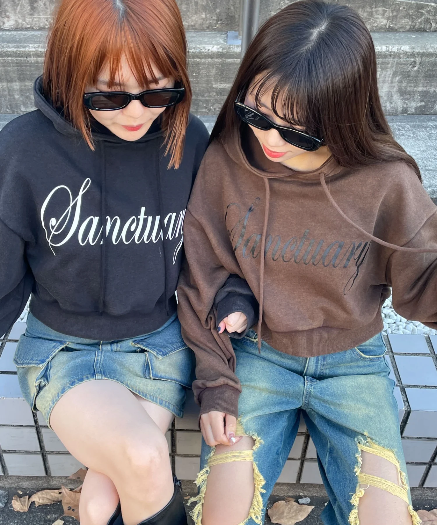 エンジェルプリントショートプルパーカー - Image 4