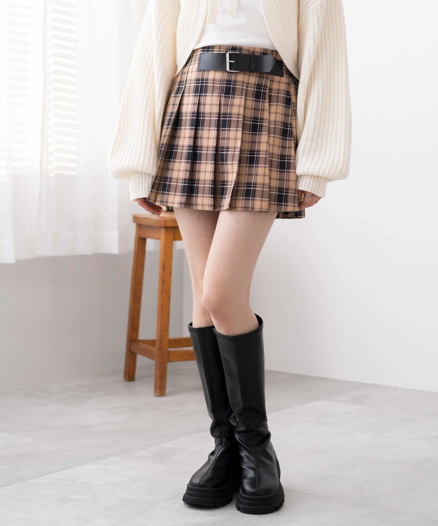 バックル付プリーツスカパン - Image 10