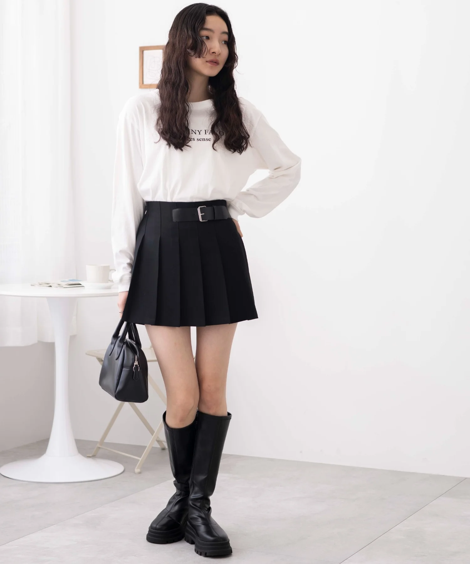 バックル付プリーツスカパン - Image 5