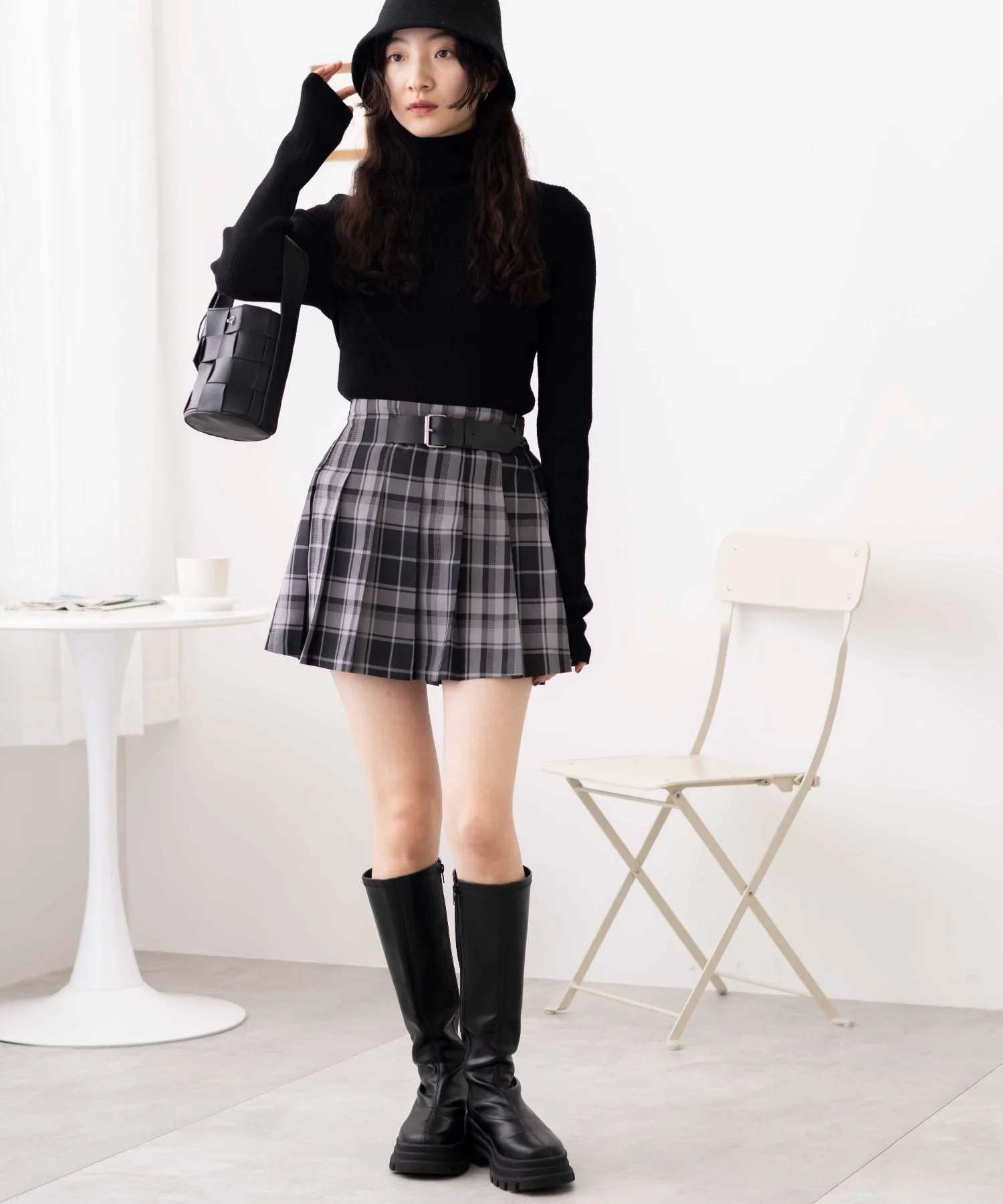 バックル付プリーツスカパン - Image 6