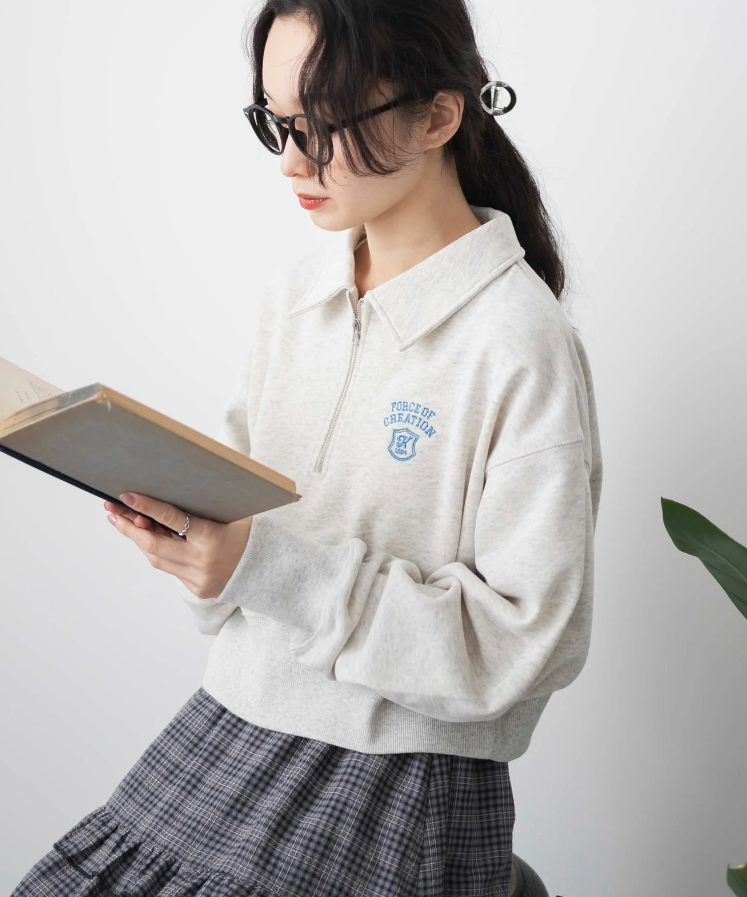ハーフZIP襟付きショートスウェット - Image 12