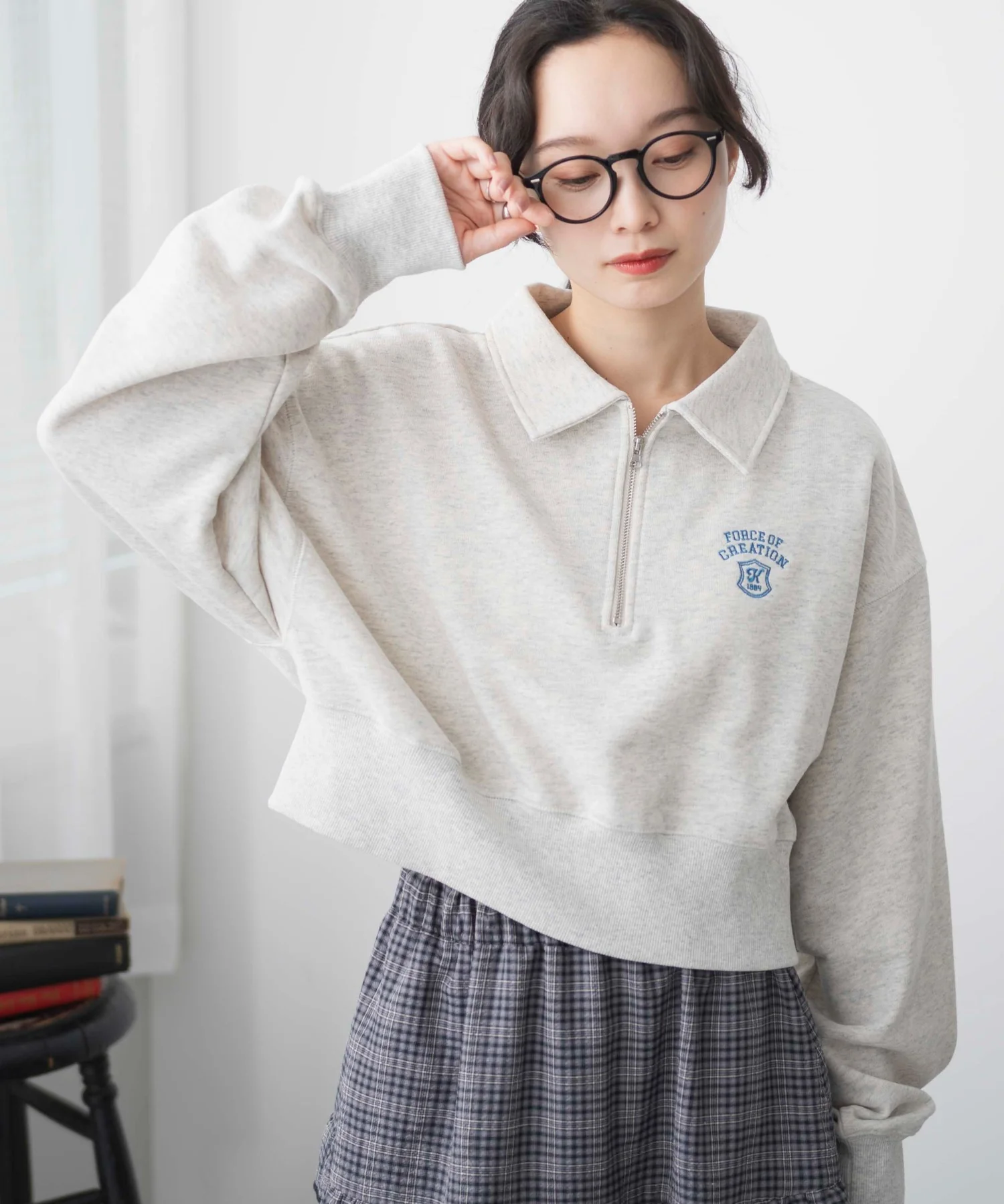 ハーフZIP襟付きショートスウェット - Image 13